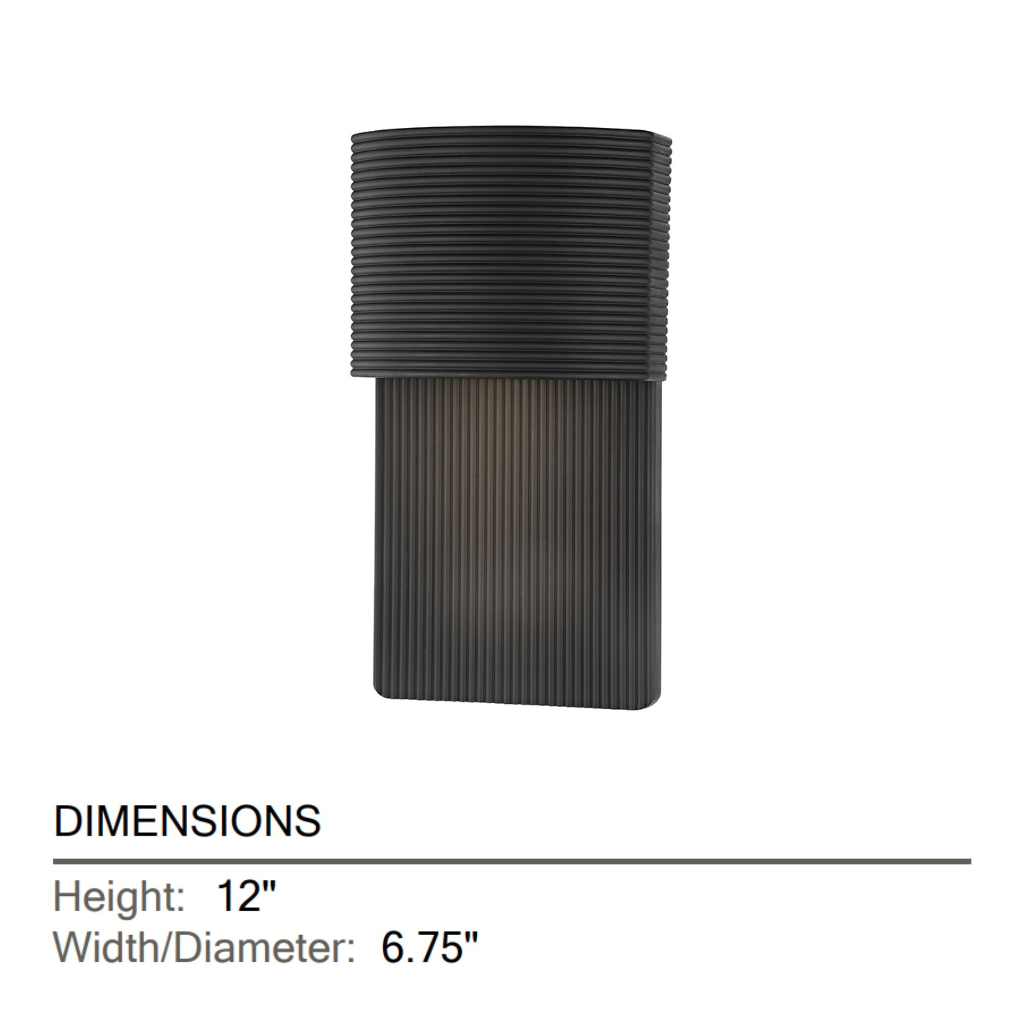 Troy Lighting - Tempe 12" Outdoor Wall Sconce, Soft Black Finish | Bees Lighting