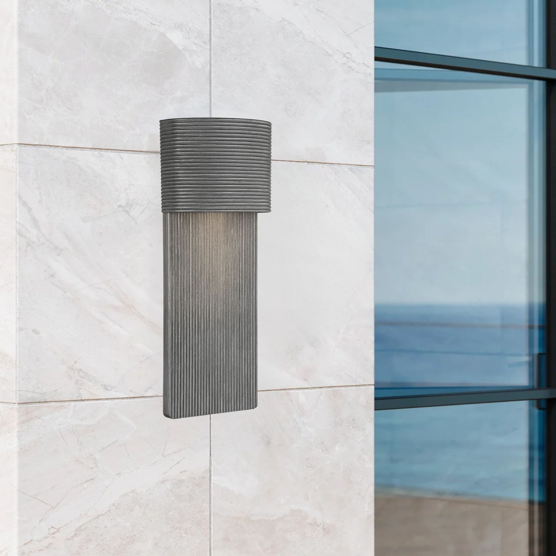 Troy Lighting - Tempe 17" Outdoor Wall Sconce, Graphite Finish | Bees Lighting