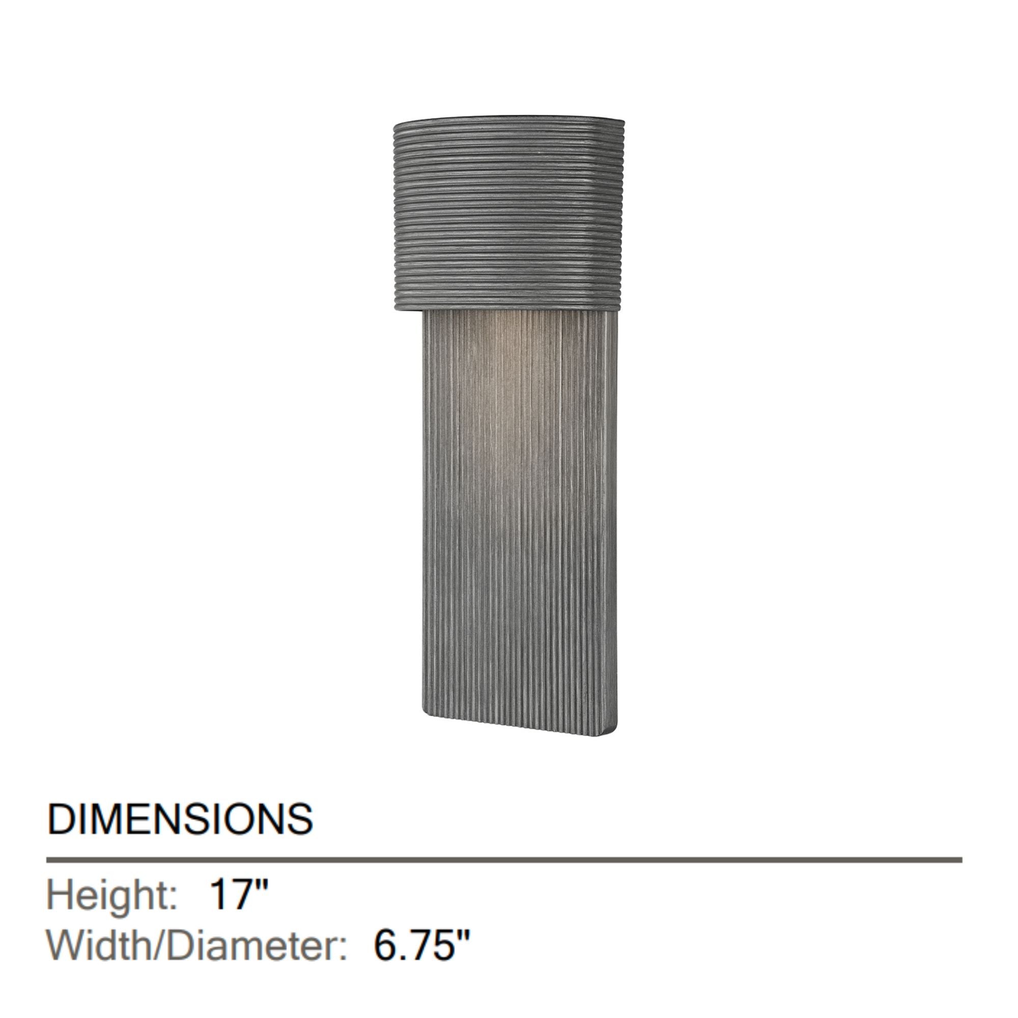 Troy Lighting - Tempe 17" Outdoor Wall Sconce, Graphite Finish | Bees Lighting