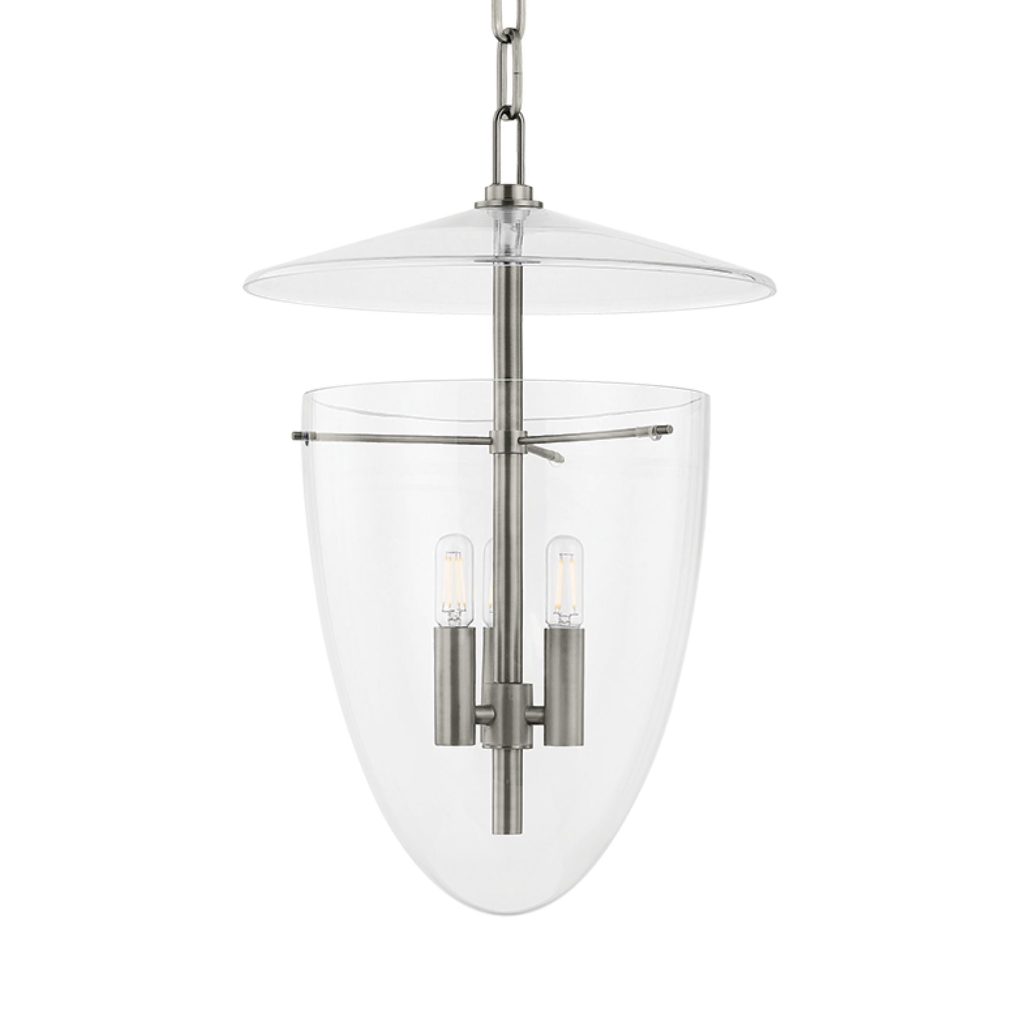 Tully 20" 3-Light Hangining Lantern, Vintage Pewter Finish