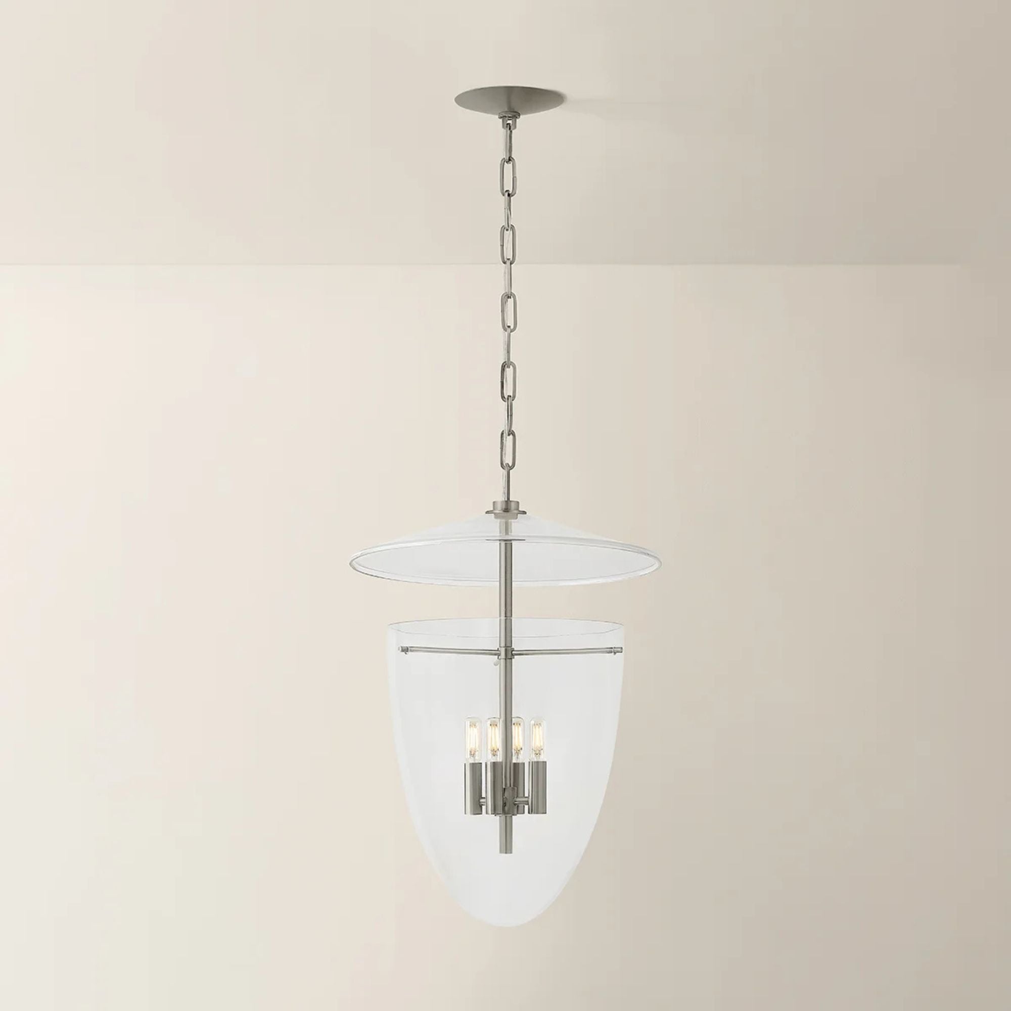 Tully 20" 3-Light Hanging Lantern, Vintage Pewter Finish