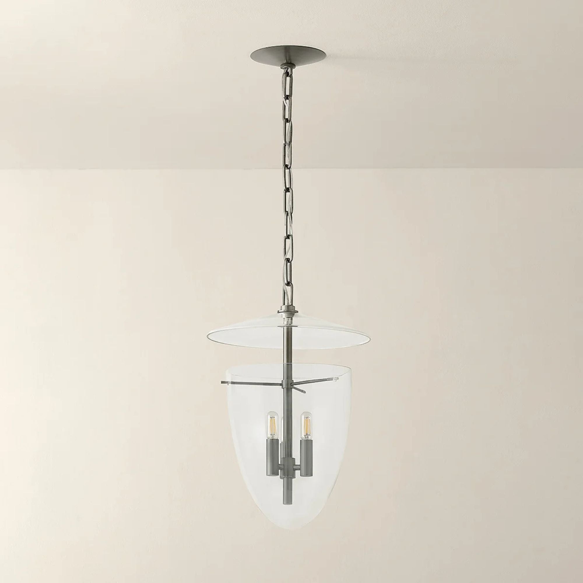 Tully 20" 3-Light Hanging Lantern, Vintage Pewter Finish
