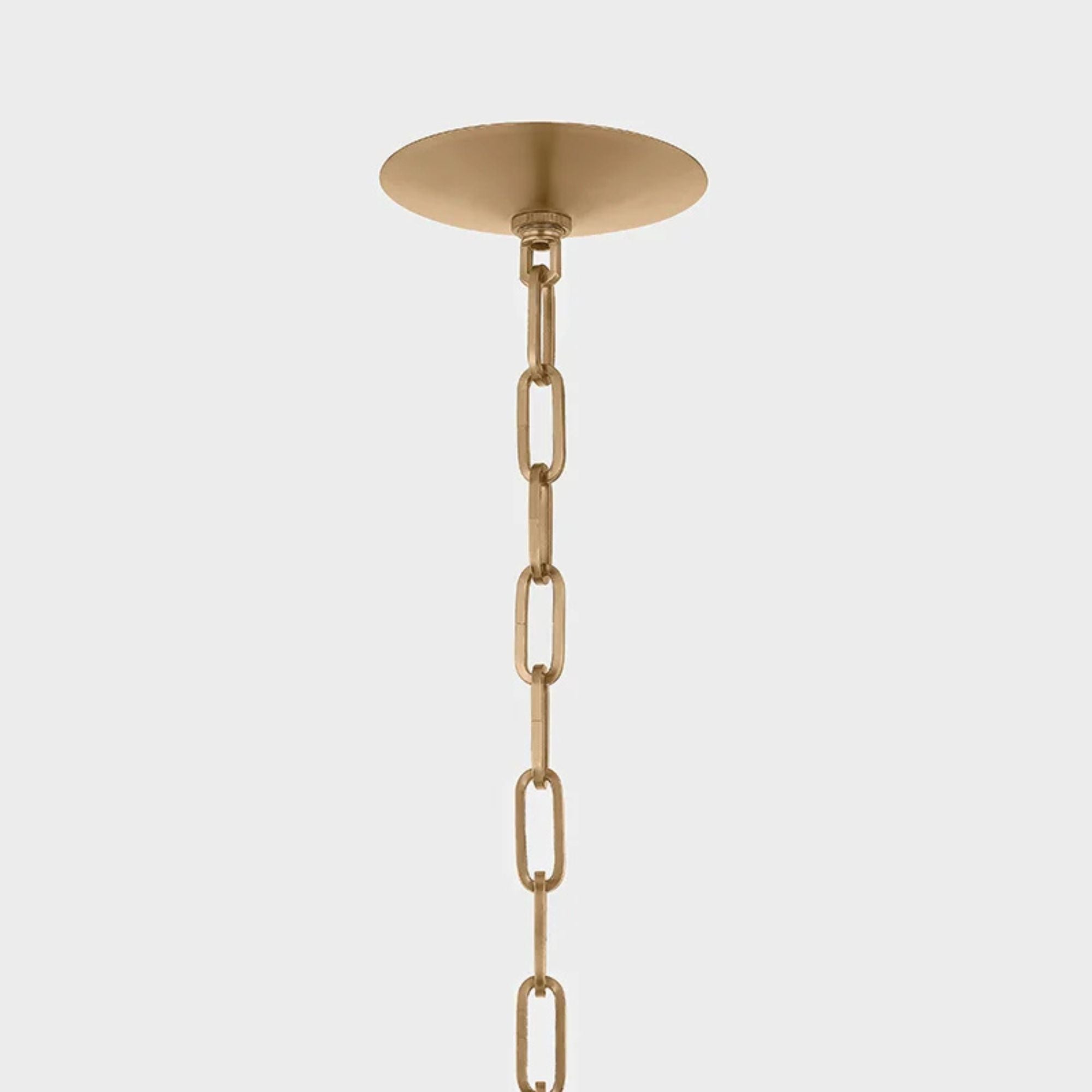 Tully 26" 4-Light Hangining Lantern, Patina Brass Finish