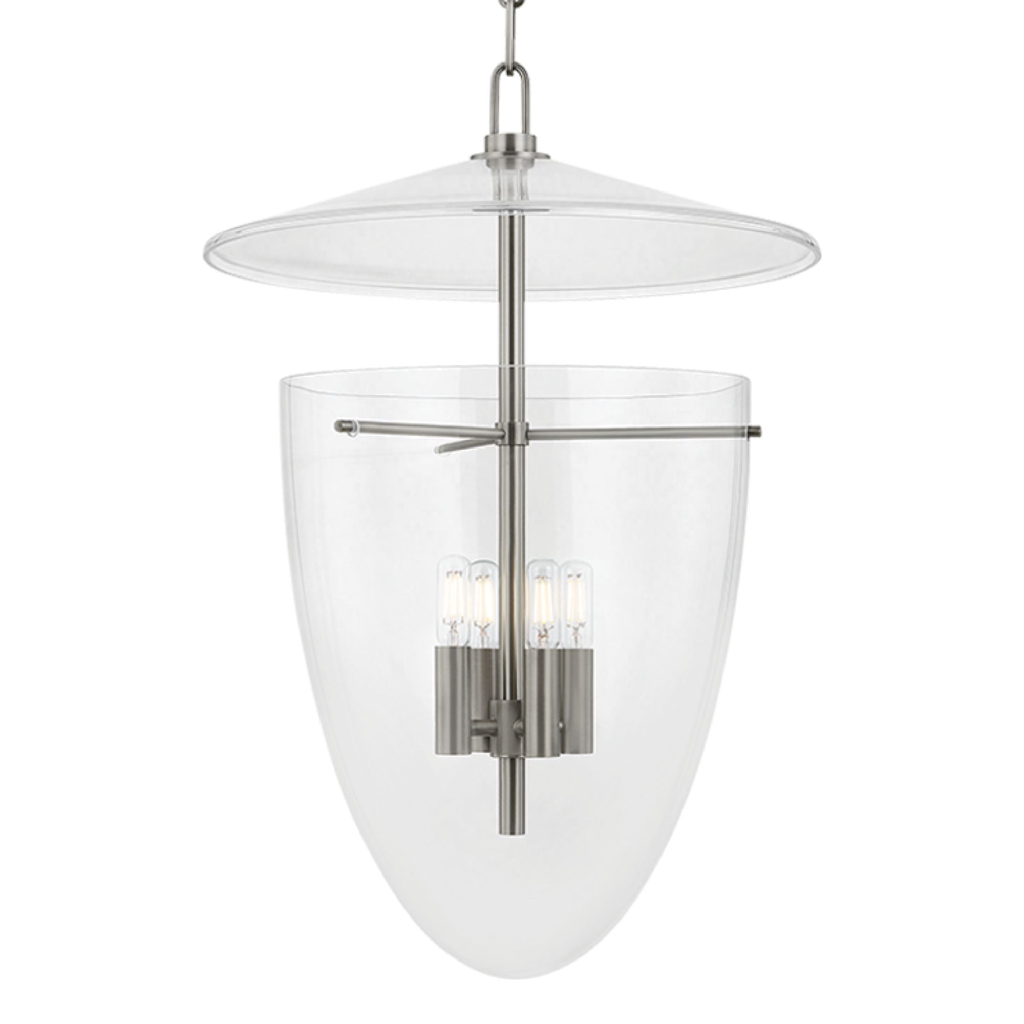 Tully 26" 4-Light Hangining Lantern, Vintage Pewter Finish