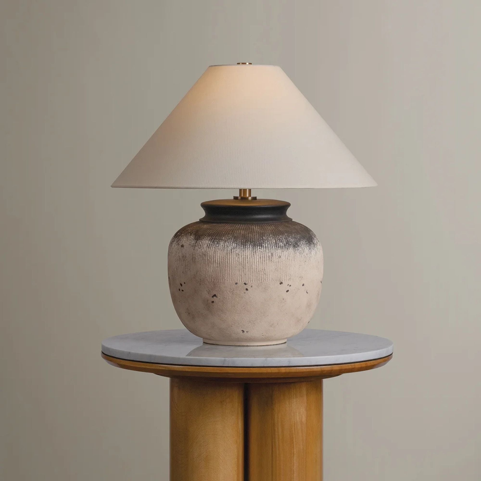 Troy Unearthed Table Lamp, Patina Brass, 23 in. Height