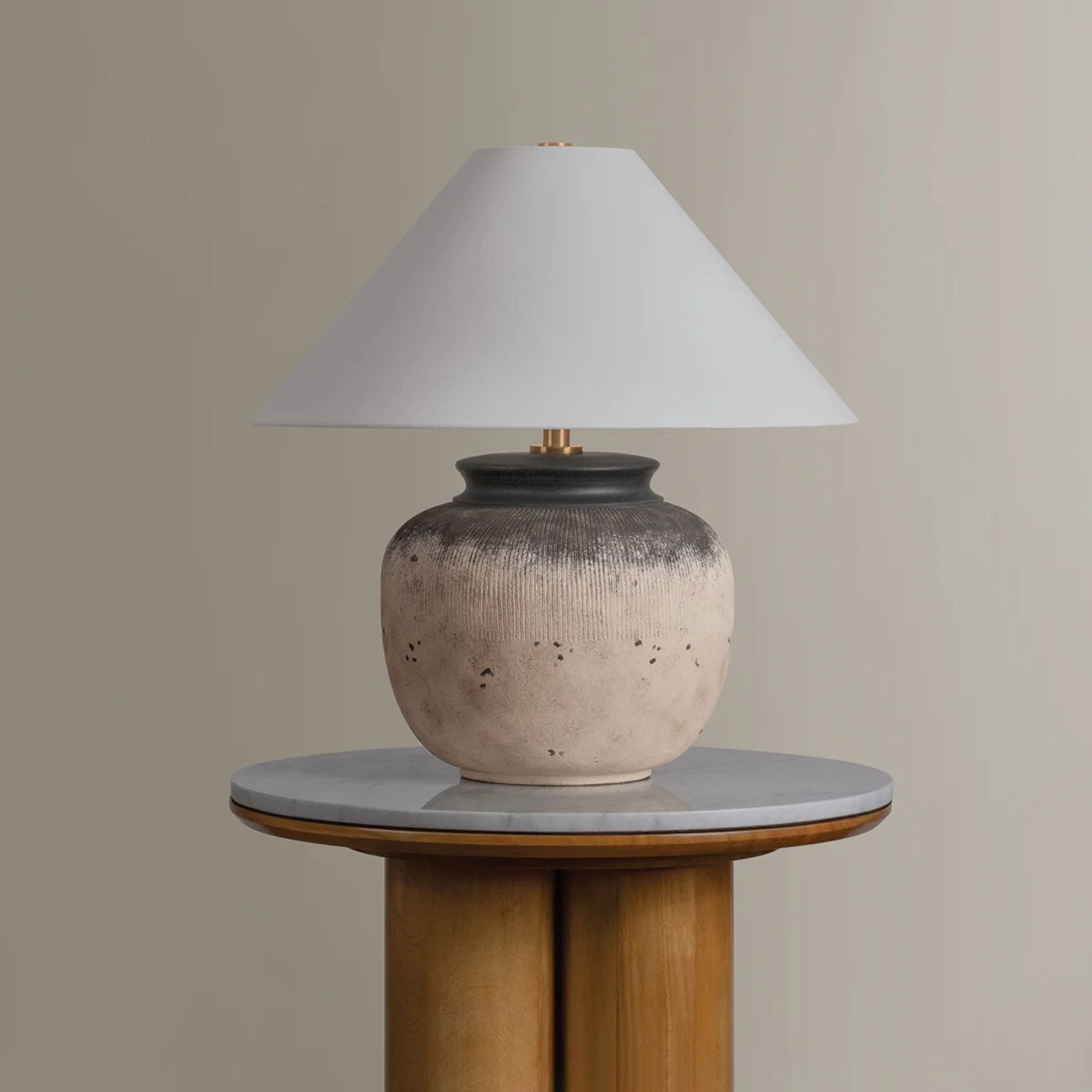 Troy Unearthed Table Lamp, Patina Brass, 23 in. Height
