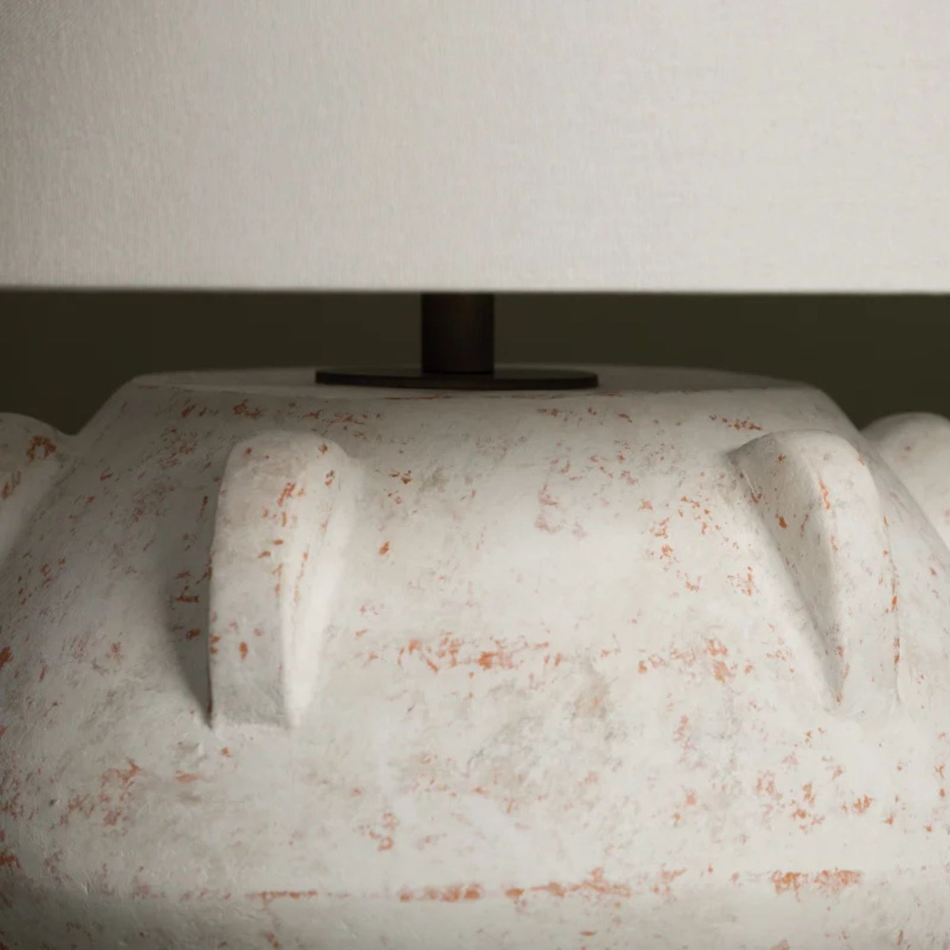 Troy Lighting - Vanda 19" Table Lamp, Patina Brass/Ceramic Whitewash Terracotta Finish | Bees Lighting