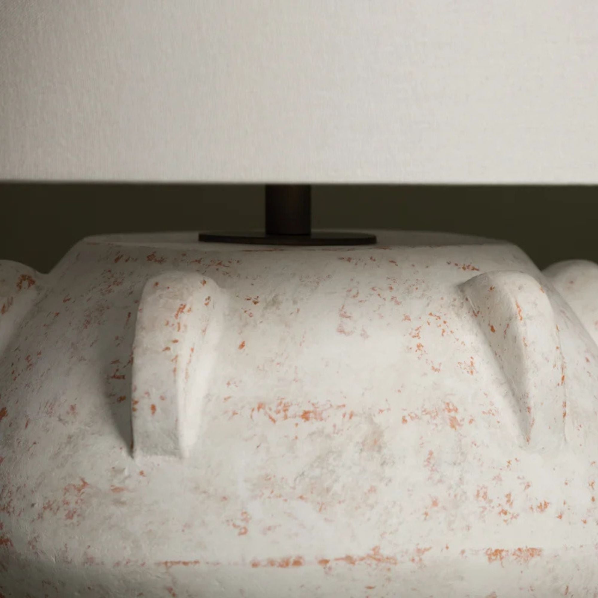 Troy Lighting - Vanda 19" Table Lamp, Patina Brass/Ceramic Whitewash Terracotta Finish | Bees Lighting