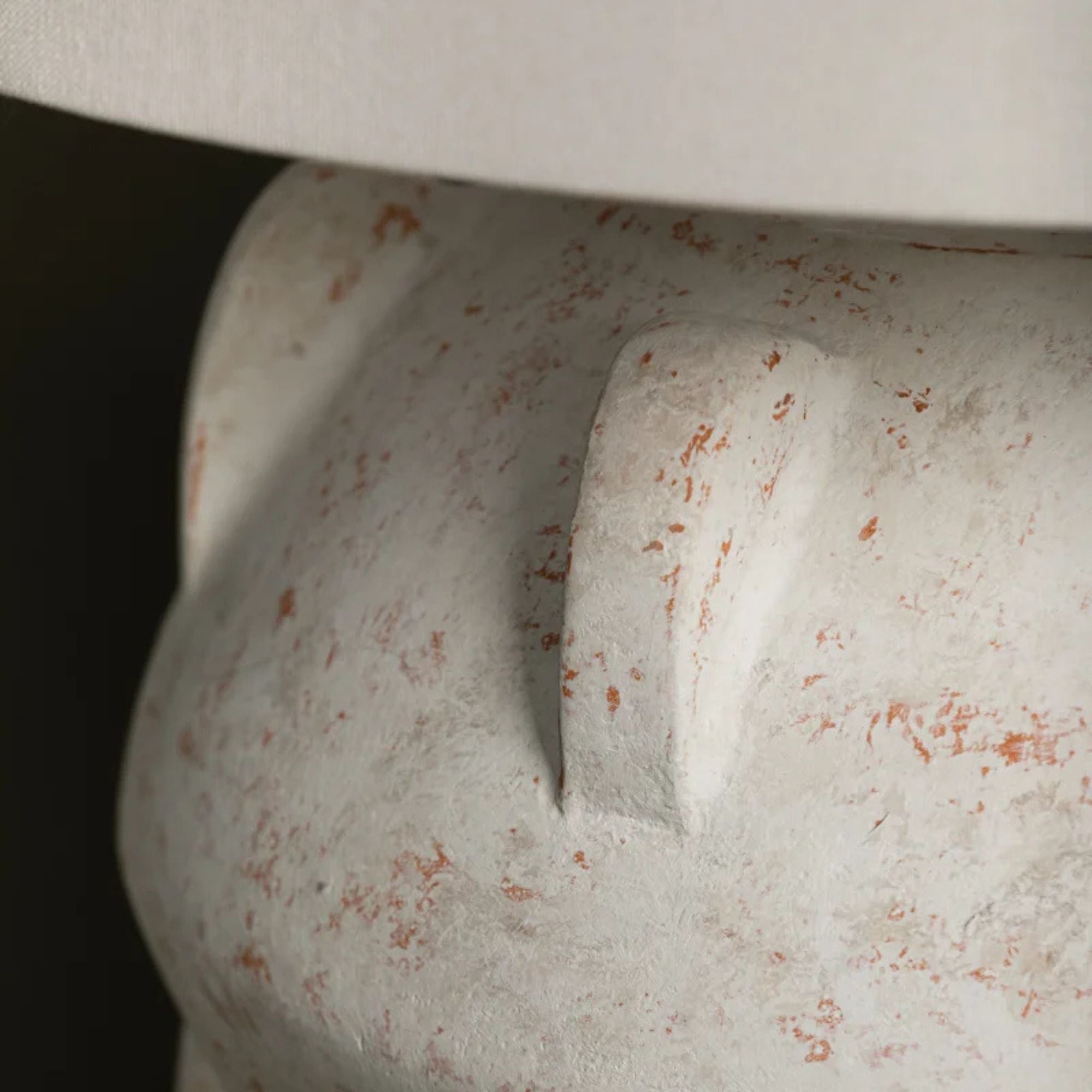 Troy Lighting - Vanda 19" Table Lamp, Patina Brass/Ceramic Whitewash Terracotta Finish | Bees Lighting