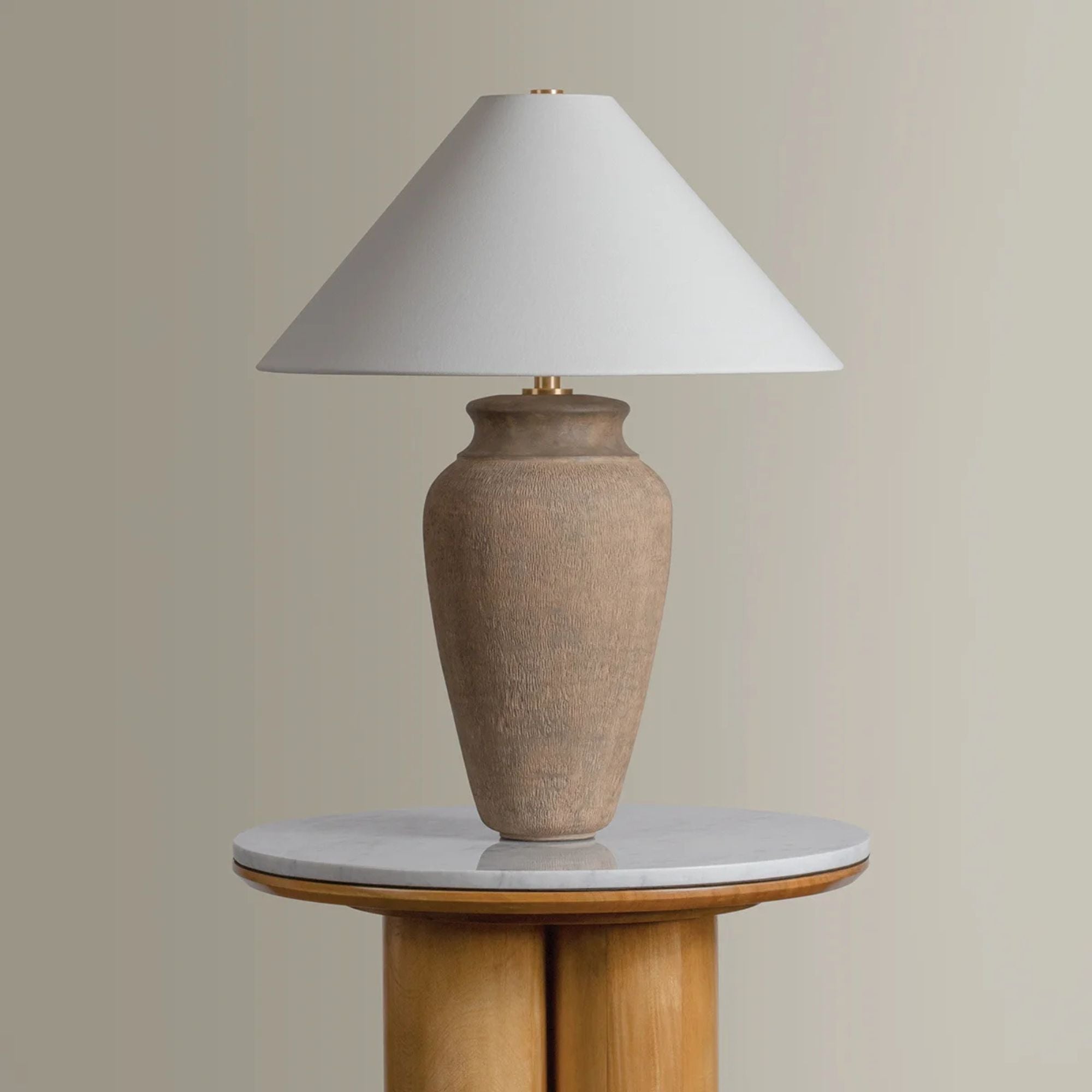 Troy Vessel Table Lamp, Patina Brass, 28.5 in. Height