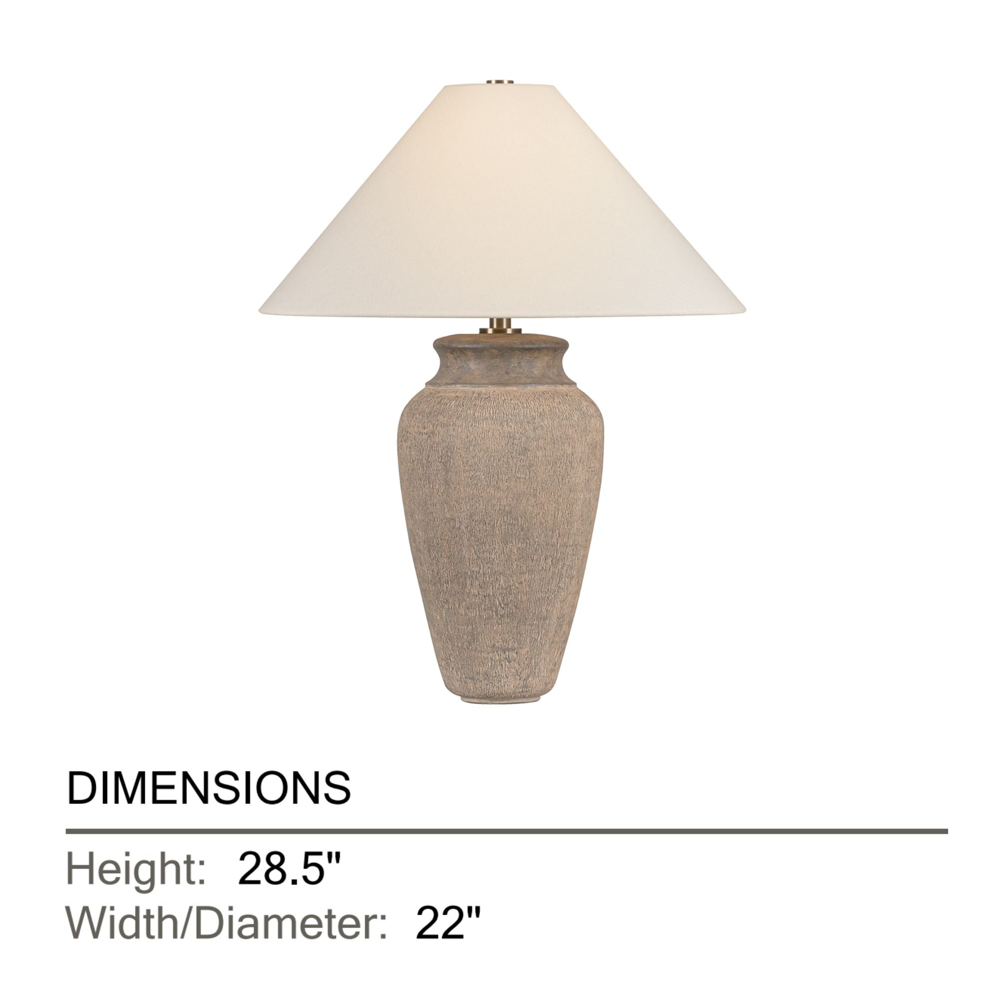Troy Vessel Table Lamp, Patina Brass, 28.5 in. Height
