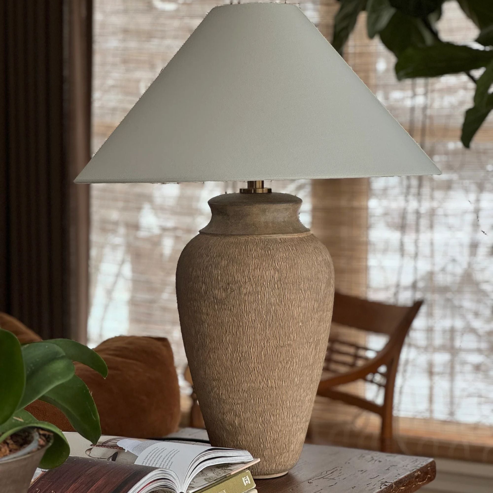 Troy Vessel Table Lamp, Patina Brass, 28.5 in. Height