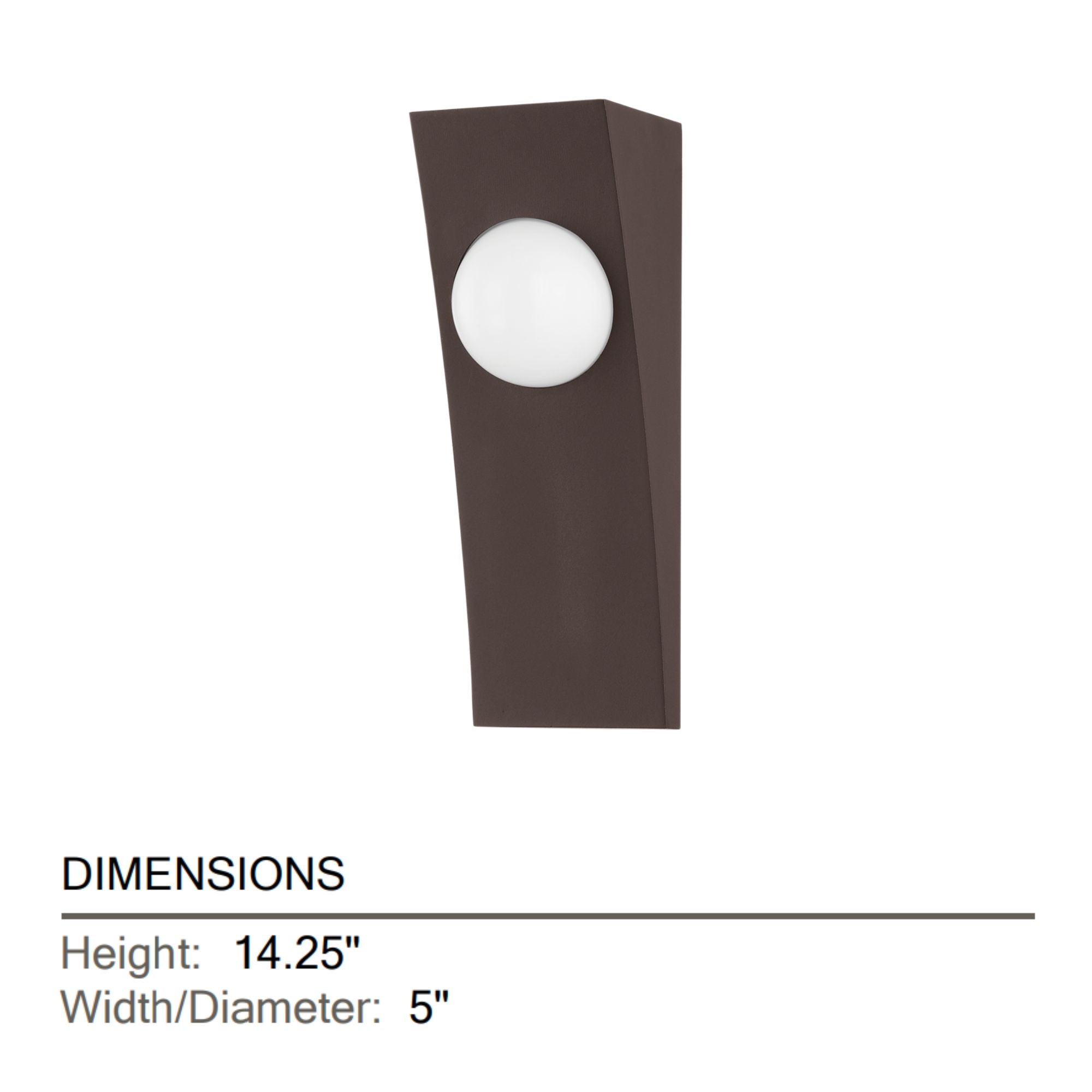 Victor 14" Outdoor Wall Sconce, Textured Bronze Finish