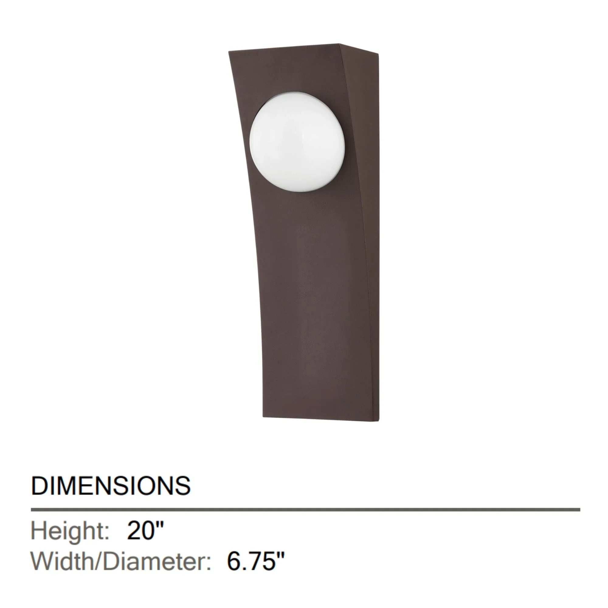 Victor 20" Outdoor Wall Sconce, Textured Bronze Finish