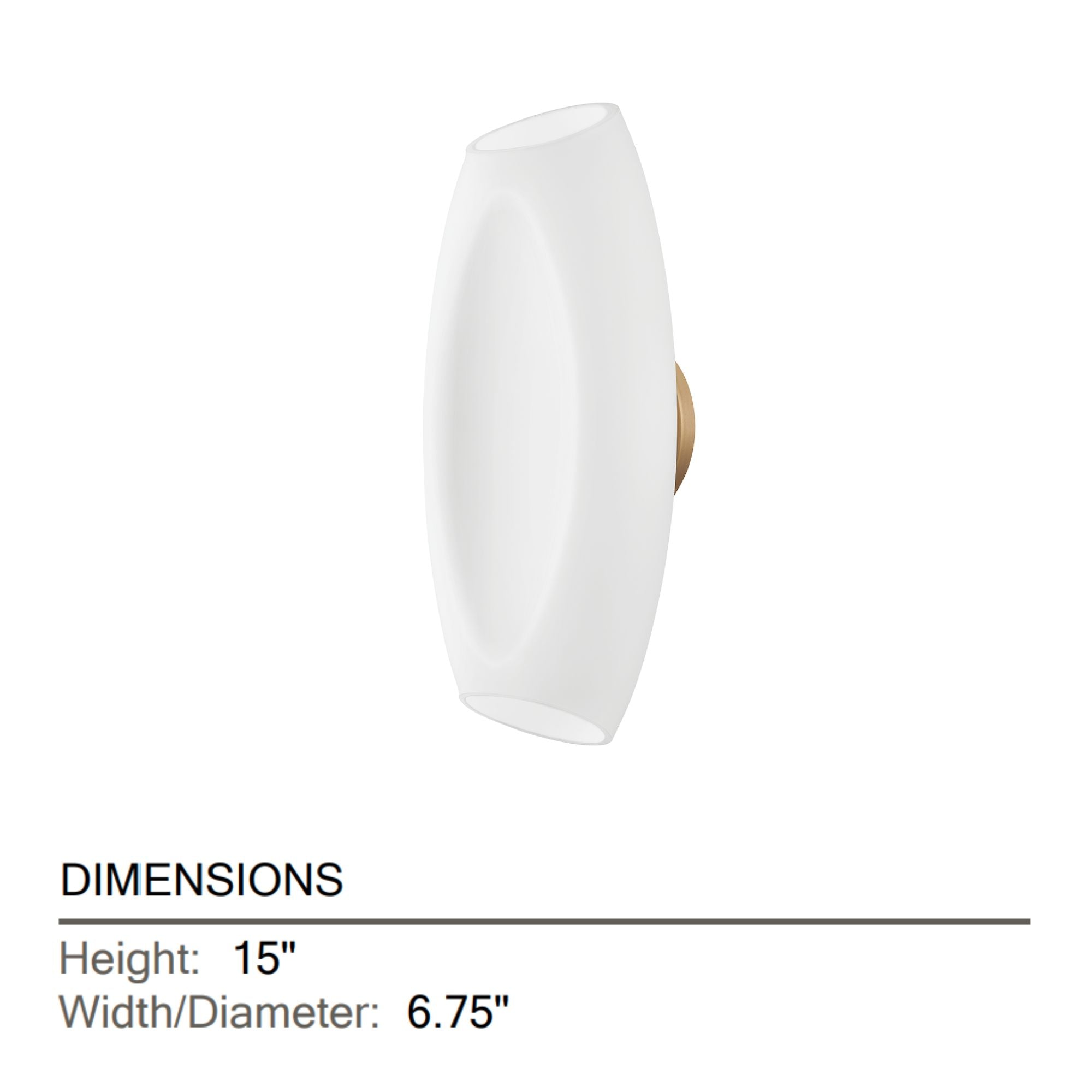 Vista 15" LED Wall Sconce, Patina Brass Finish