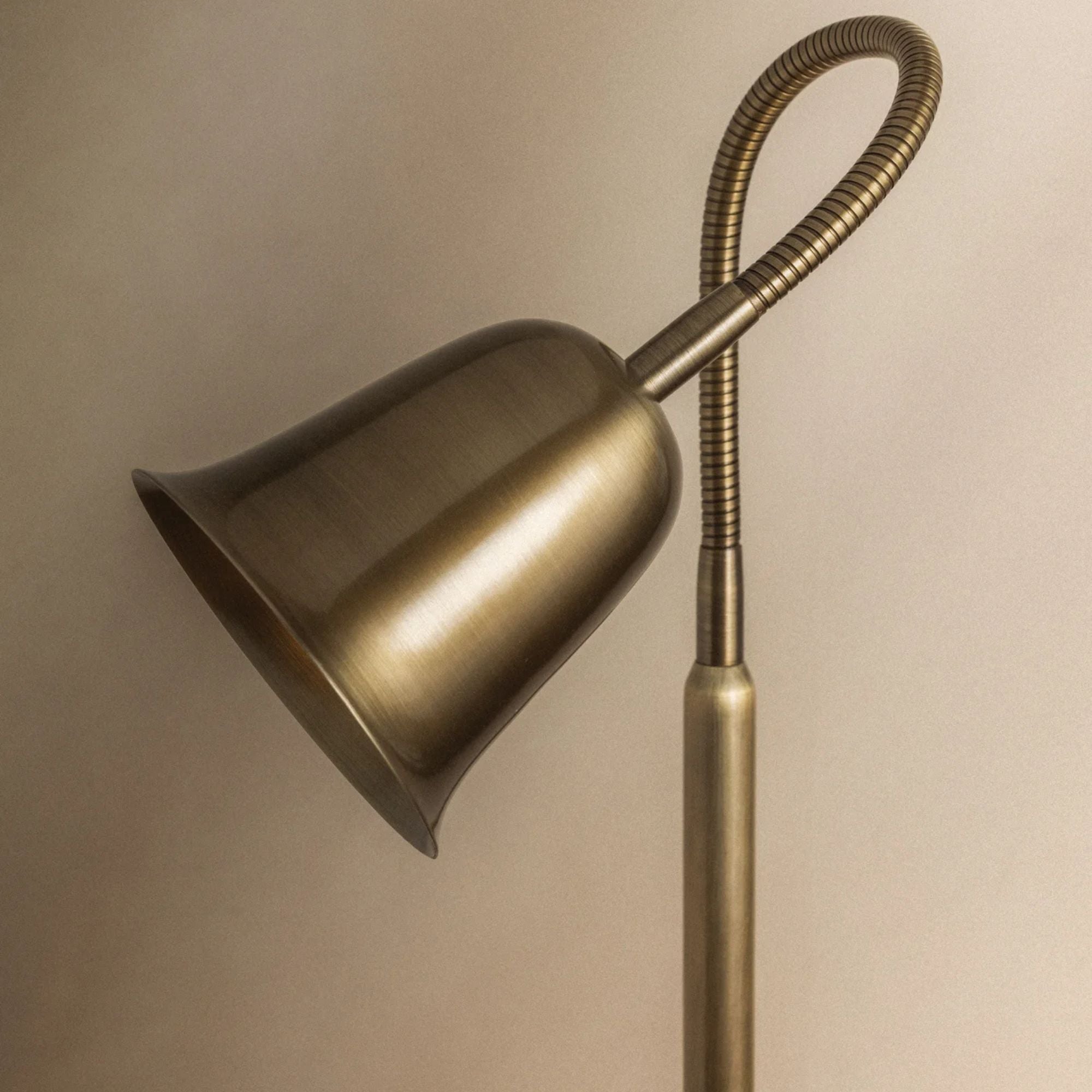 Troy Wharf Floor Lamp, Patina Brass