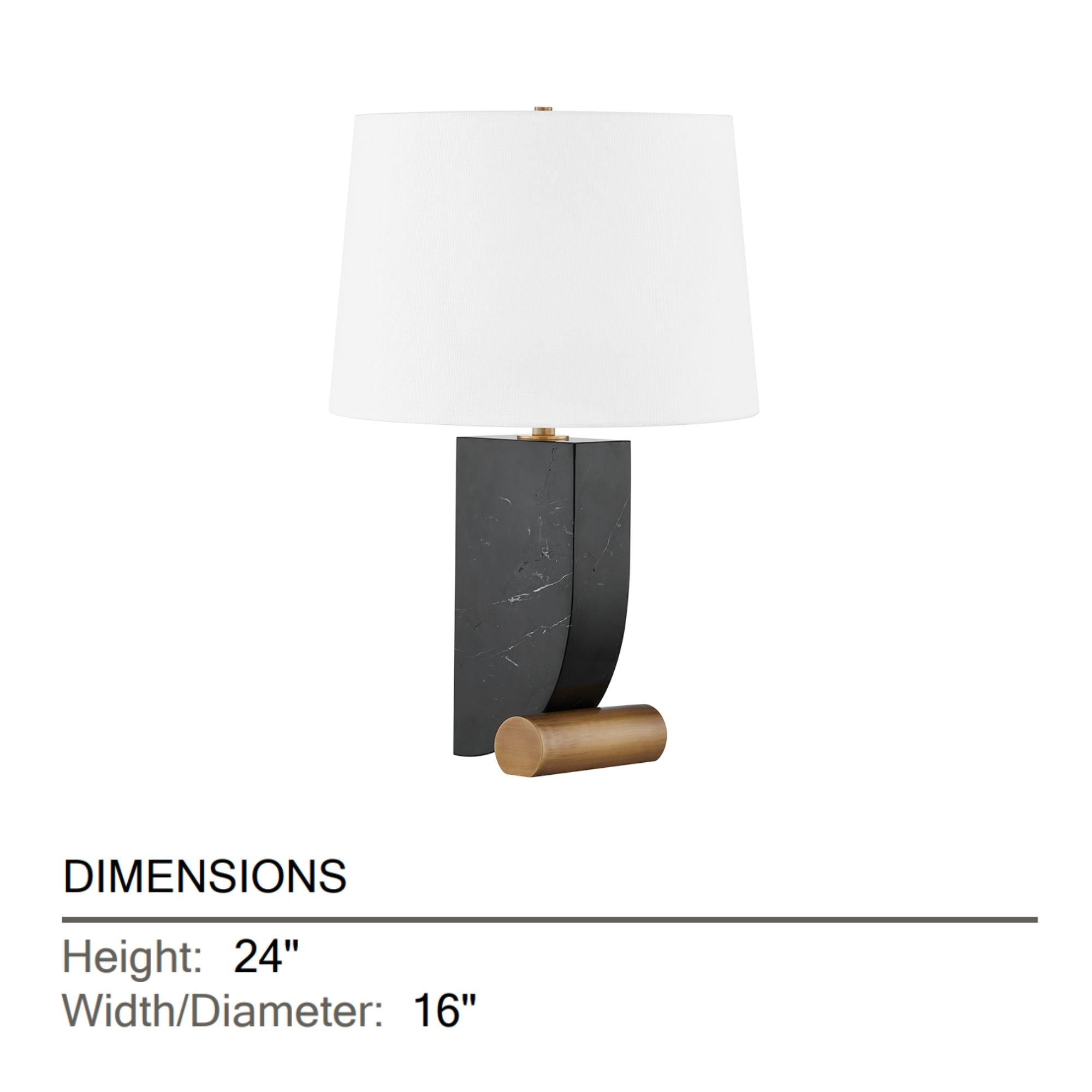 Troy Lighting - Yellowstone 24" Table Lamp, Patina Brass/Black Finish | Bees Lighting