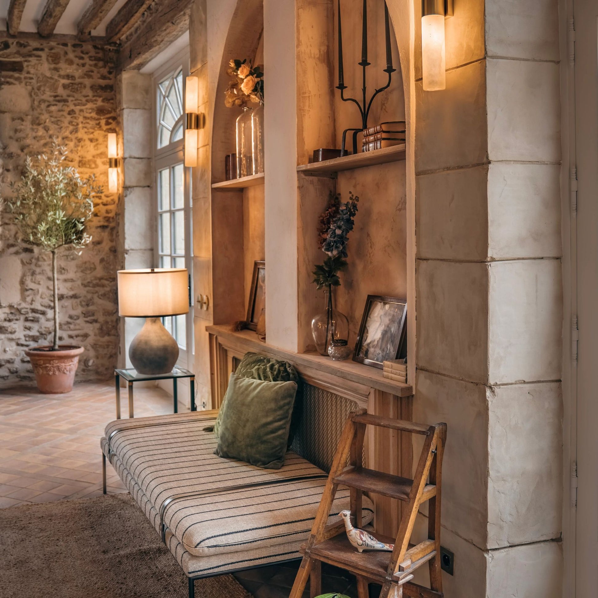 Troy Lighting - Zen 27" Table Lamp, Alabastrino Finish | Bees Lighting