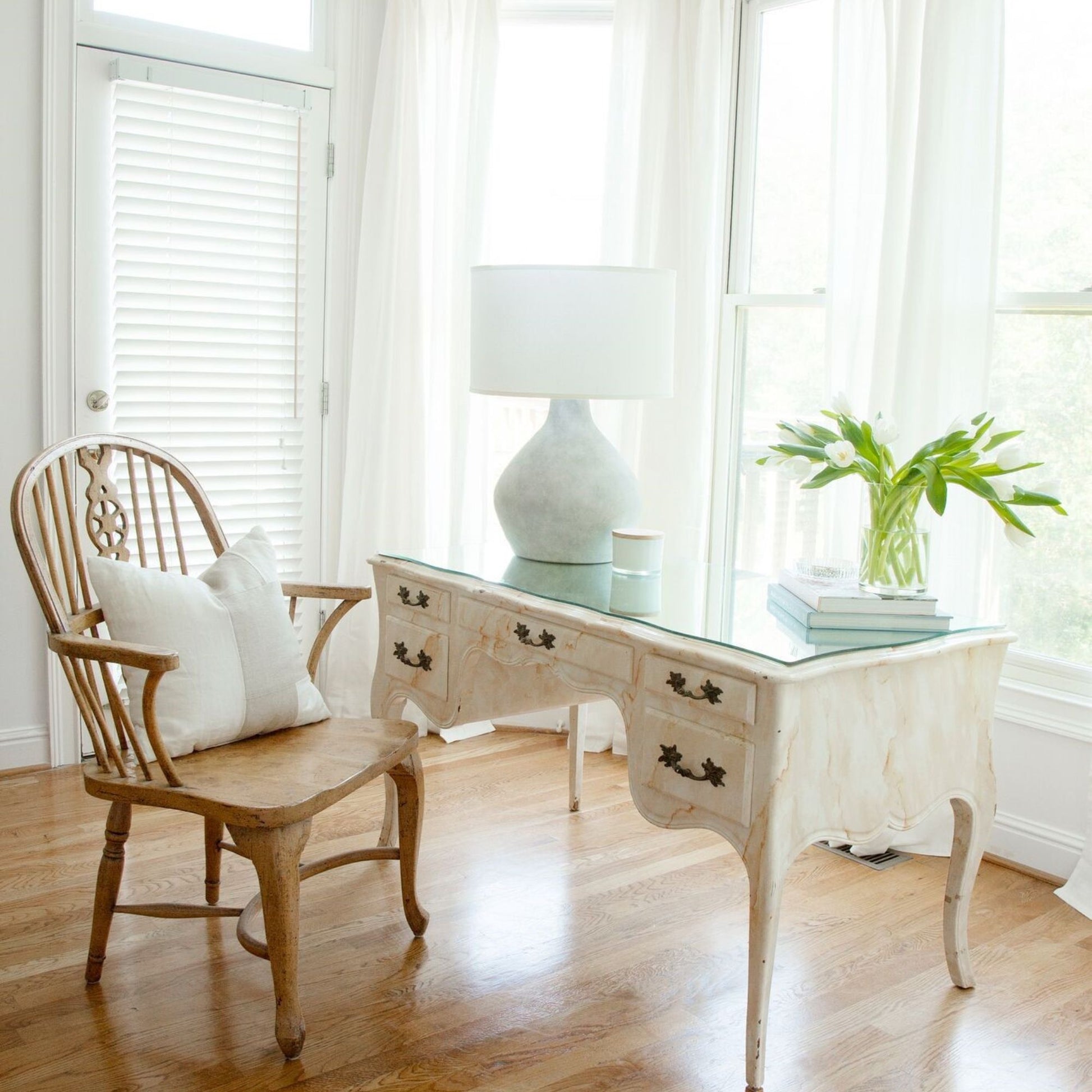 Troy Lighting - Zen 27" Table Lamp, Alabastrino Finish | Bees Lighting