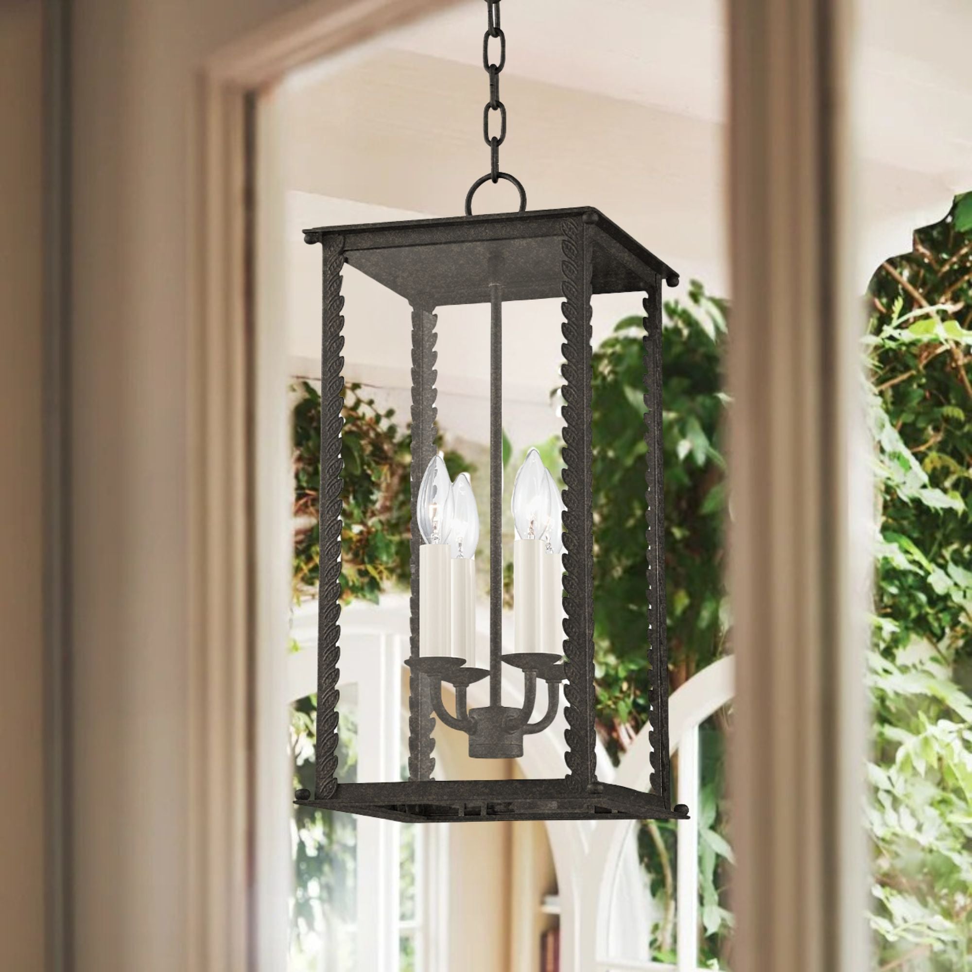 Troy Lighting - Zuma 21" 4-Light Outdoor Lantern, French Iron Finish | Bees Lighting