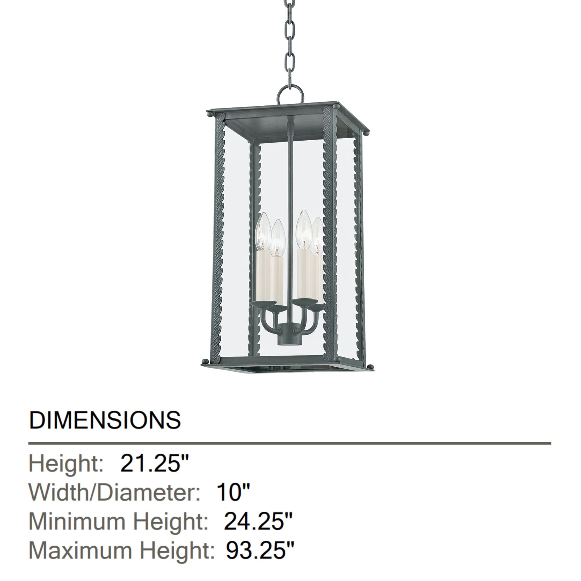 Troy Lighting - Zuma 21" 4-Light Outdoor Lantern, Verdigris Finish | Bees Lighting