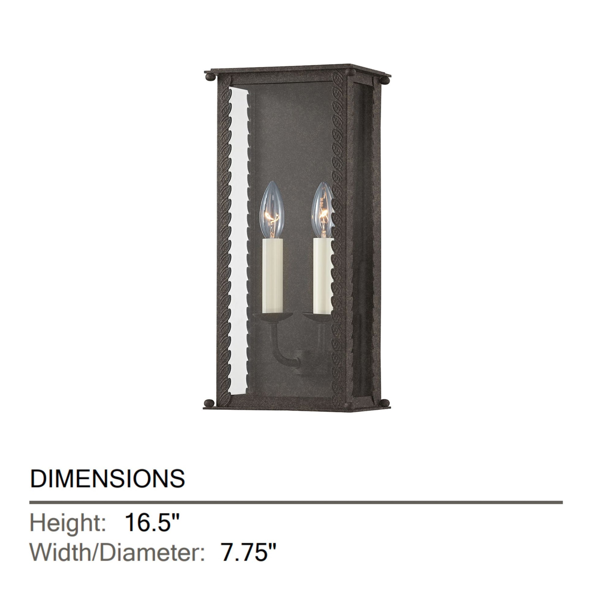 Troy Lighting - Zuma 17" 2-Light Outdoor Wall Sconce, French Iron Finish | Bees Lighting