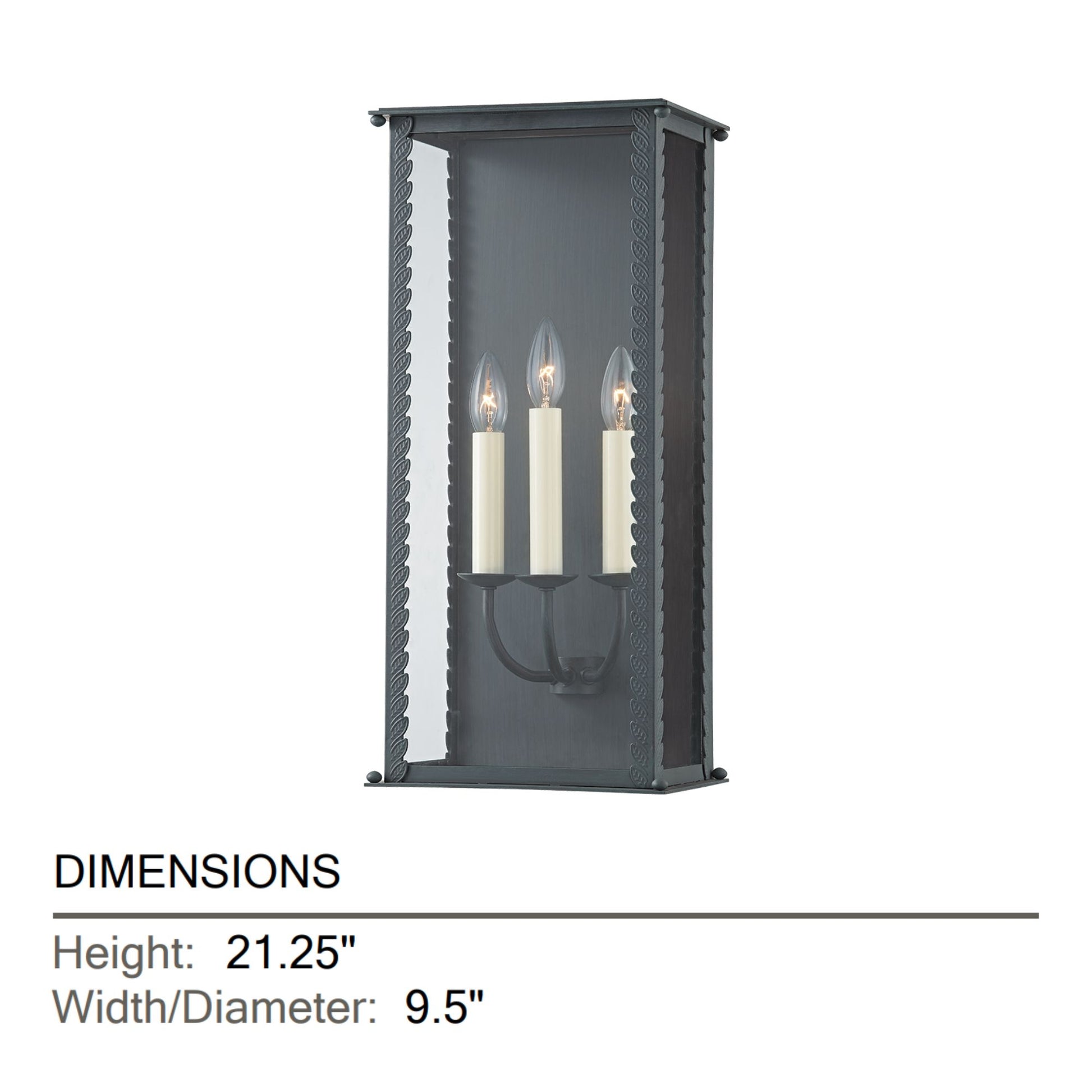 Troy Lighting - Zuma 21" 3-Light Outdoor Wall Sconce, Verdigris Finish | Bees Lighting