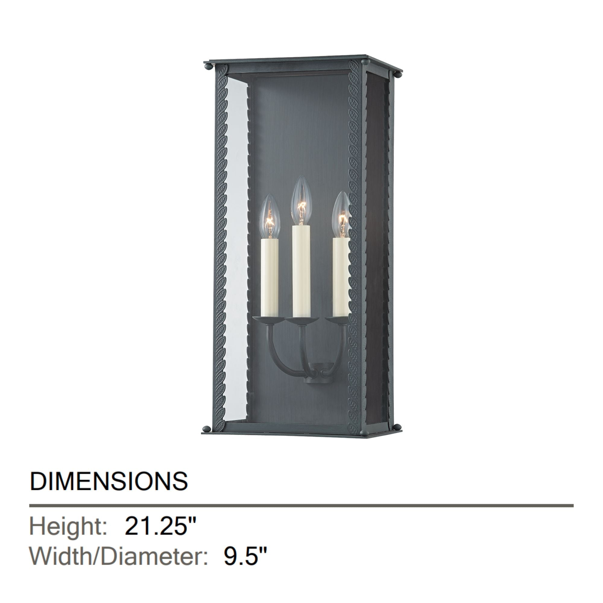 Troy Lighting - Zuma 21" 3-Light Outdoor Wall Sconce, Verdigris Finish | Bees Lighting