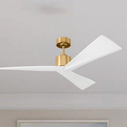 Visual Comfort Fan - Adler 52" Burnished Brass & Matte White Ceiling Fan with Remote | Bees Lighting