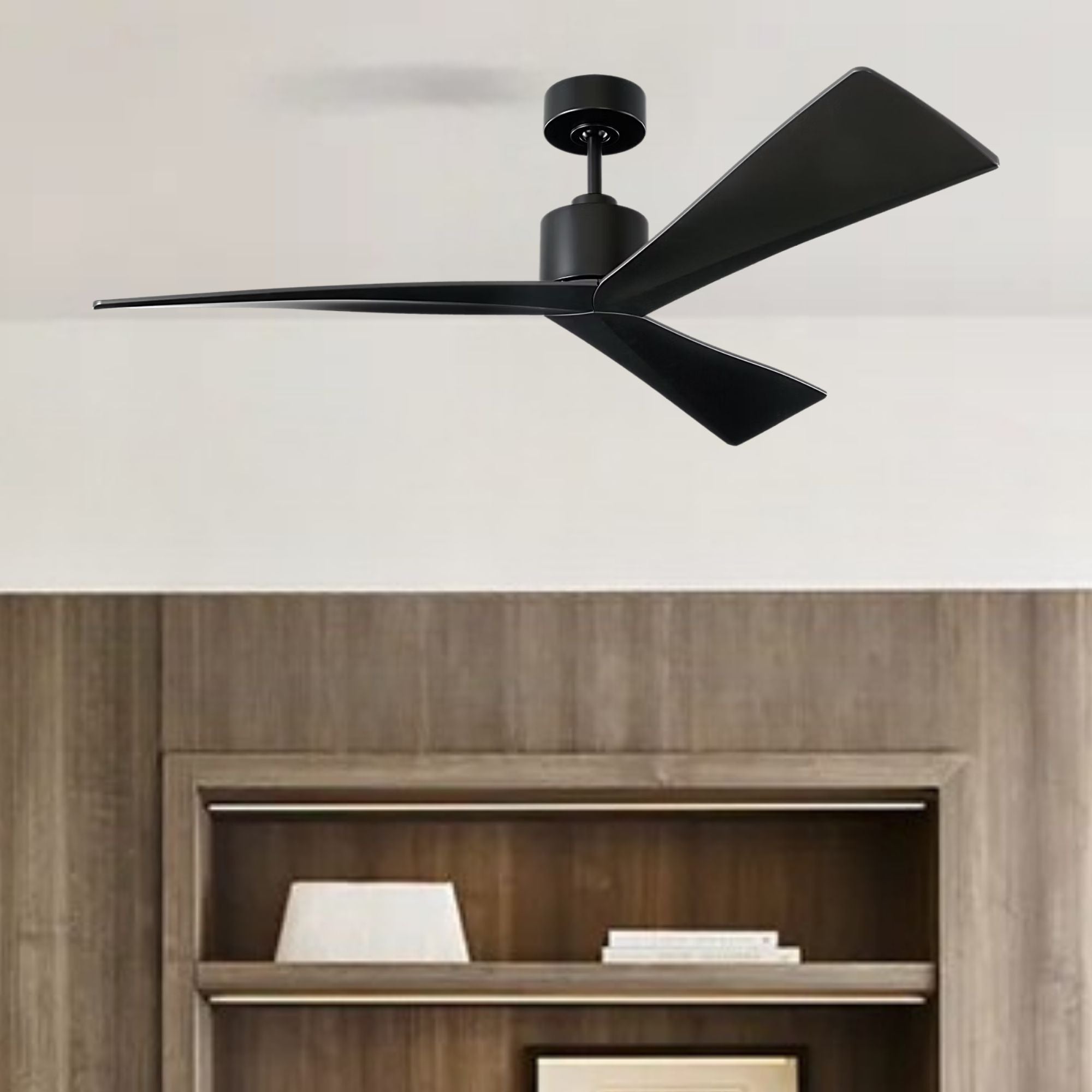 Adler 52" Matte Black Ceiling Fan with Remote