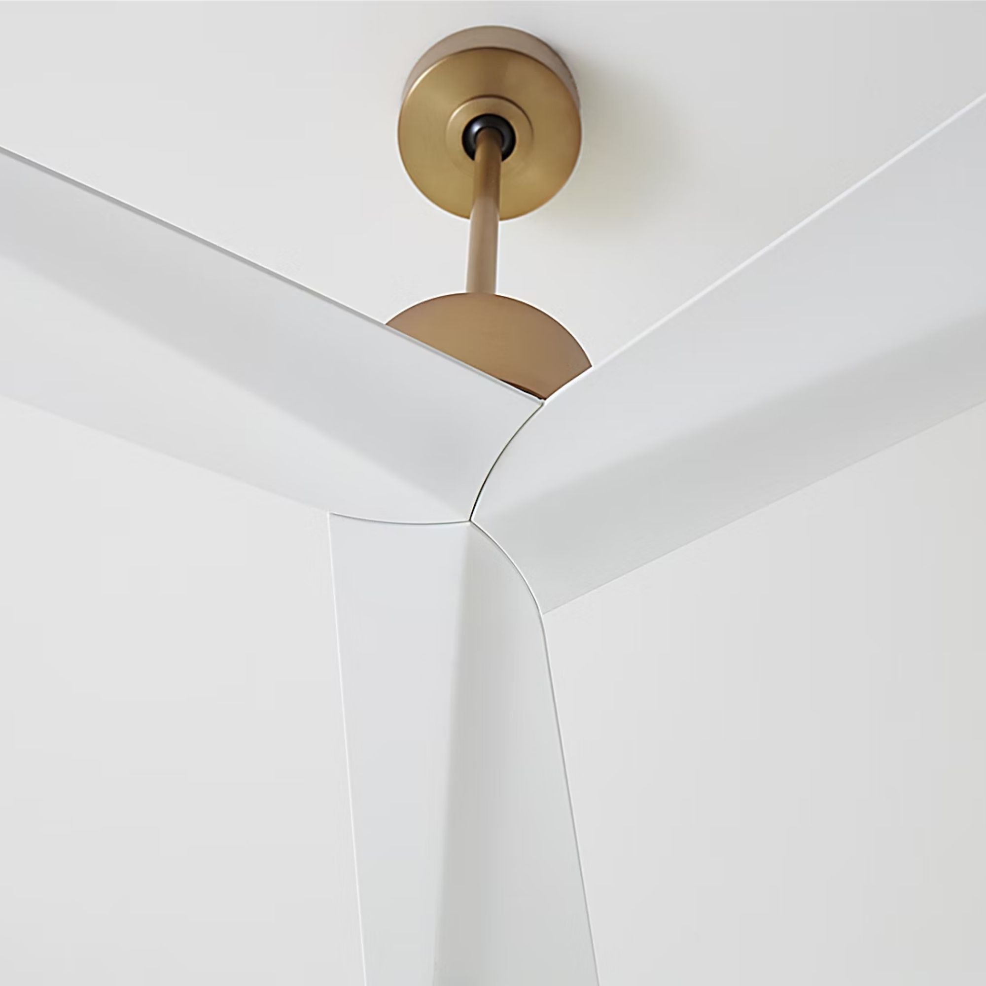 Adler 60" Burnished Brass & Matte White Ceiling Fan with Remote