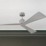 Visual Comfort Fan - Adler 60" Brushed Steel Ceiling Fan with Remote | Bees Lighting