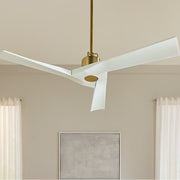 Alma Smart 52" Burnished Brass & White Indoor Ceiling Fan