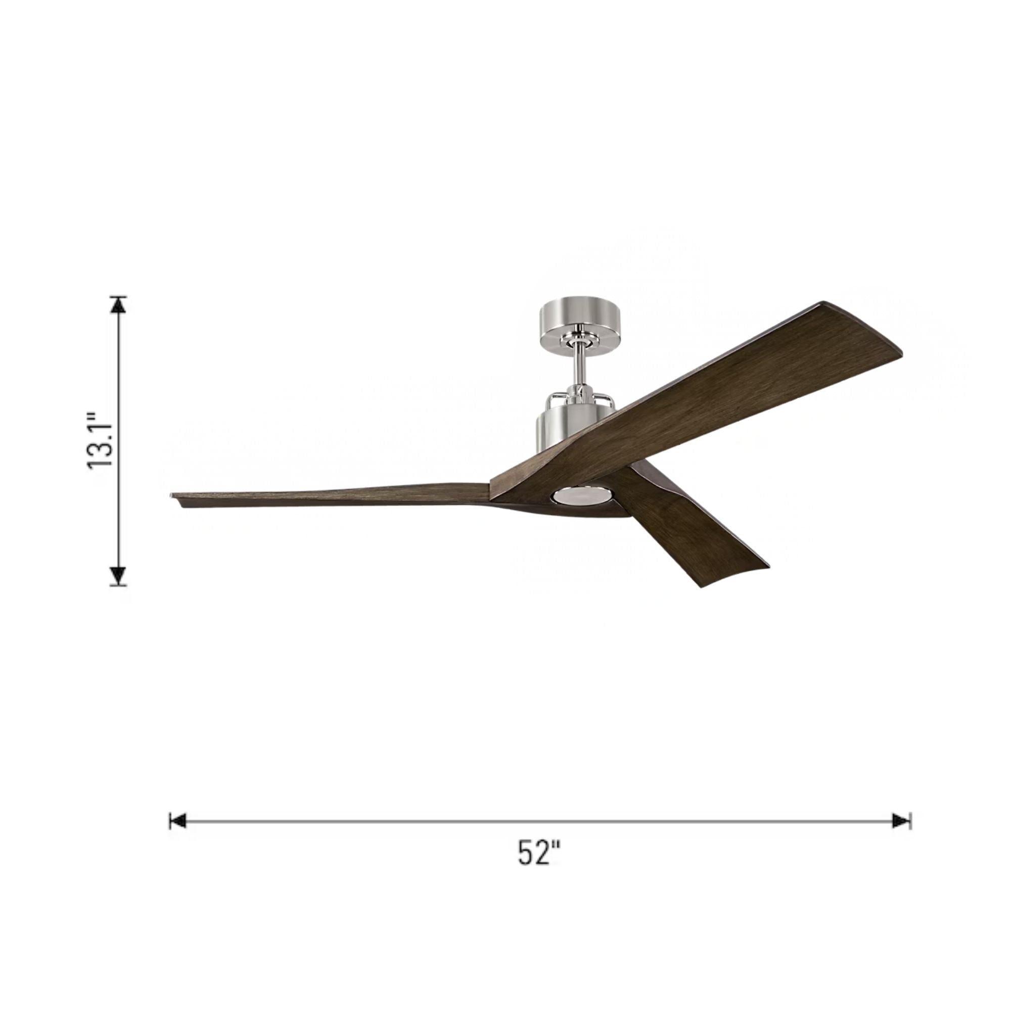 Alma Smart 52" Brushed Steel Indoor Ceiling Fan