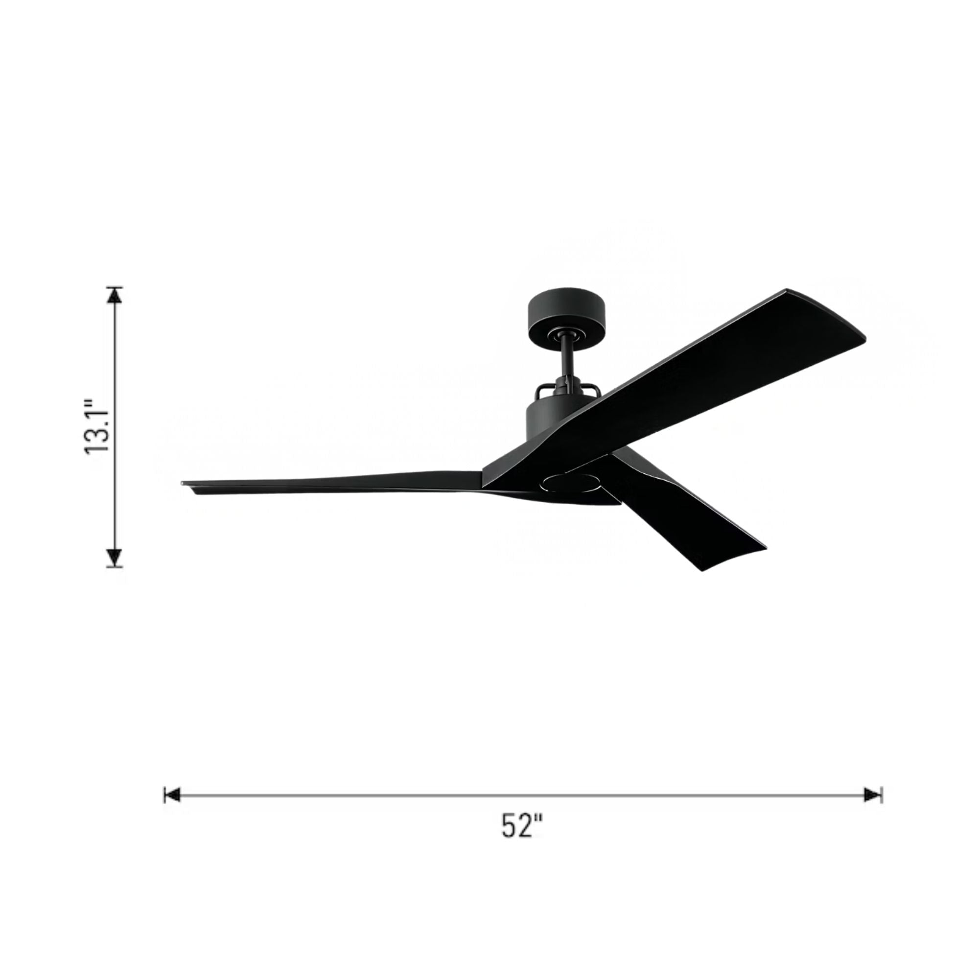 Alma Smart 52" Midnight Black Indoor Ceiling Fan