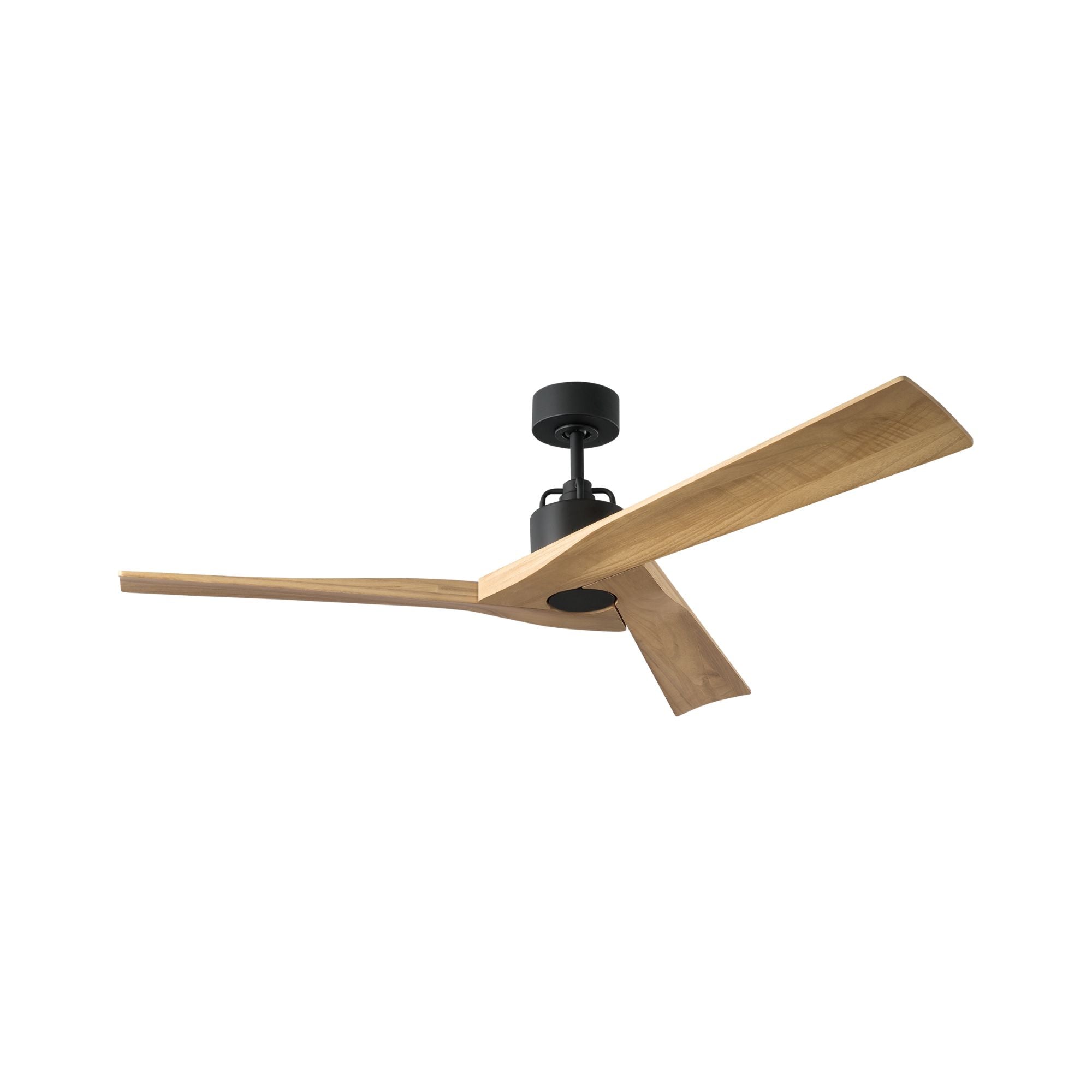 Alma Smart 52" Midnight Black & Natural Honey Indoor Ceiling Fan