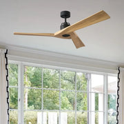 Visual Comfort Fan - Alma Smart 52" Midnight Black & Natural Honey Indoor Ceiling Fan | Bees Lighting