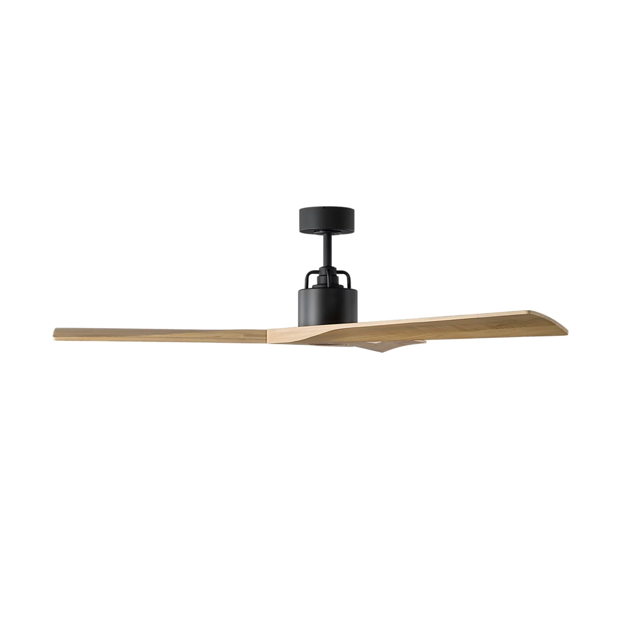 Alma Smart 52" Midnight Black & Natural Honey Indoor Ceiling Fan