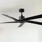 Aspen Coastal 56" Midnight Black Outdoor Ceiling Fan with Remote