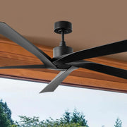 Aspen Coastal 70" Midnight Black Outdoor Ceiling Fan with Remote