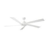 Aspen Coastal 70" Matte White Outdoor Ceiling Fan with Remote