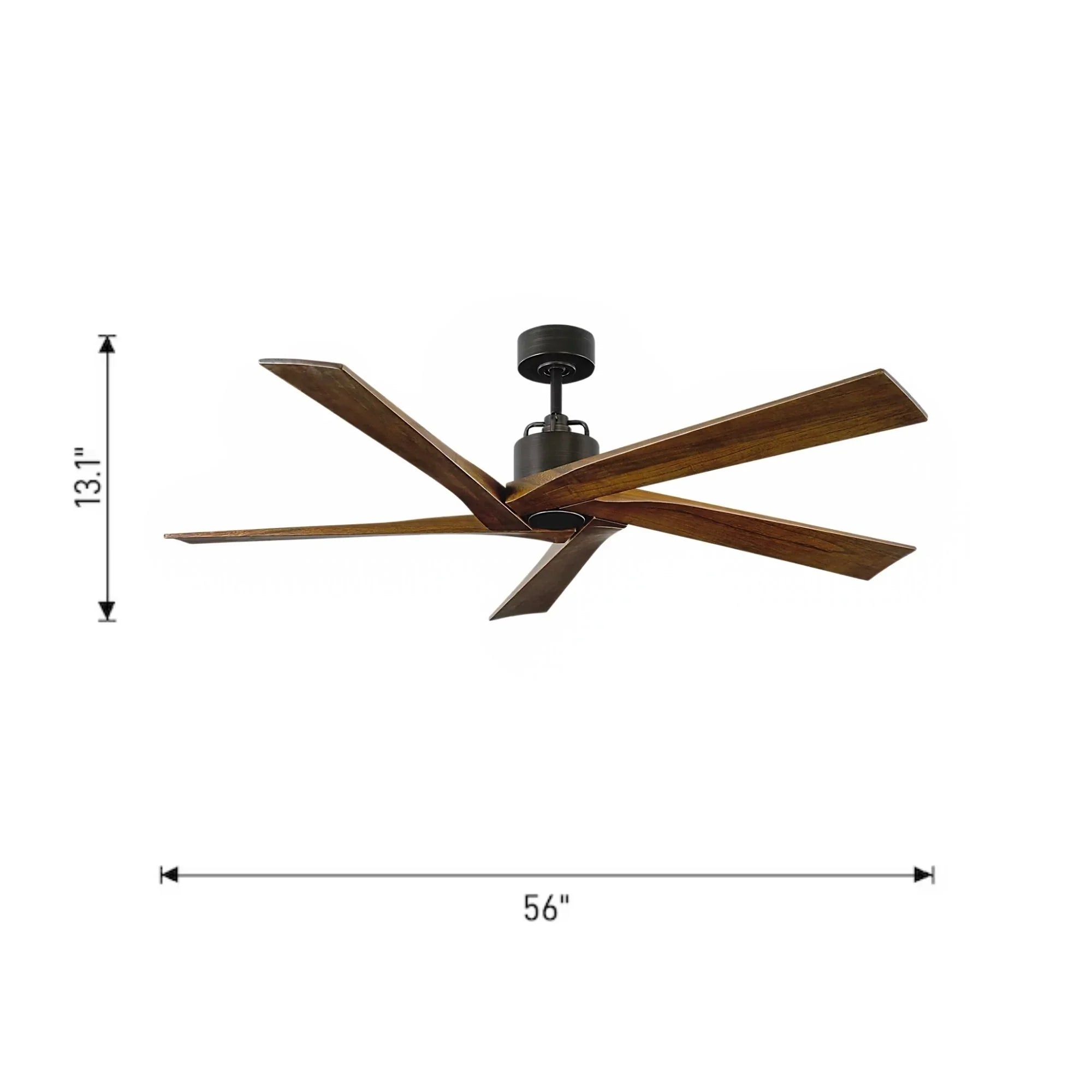 Aspen 56" Aged Pewter Ceiling Fan with Remote