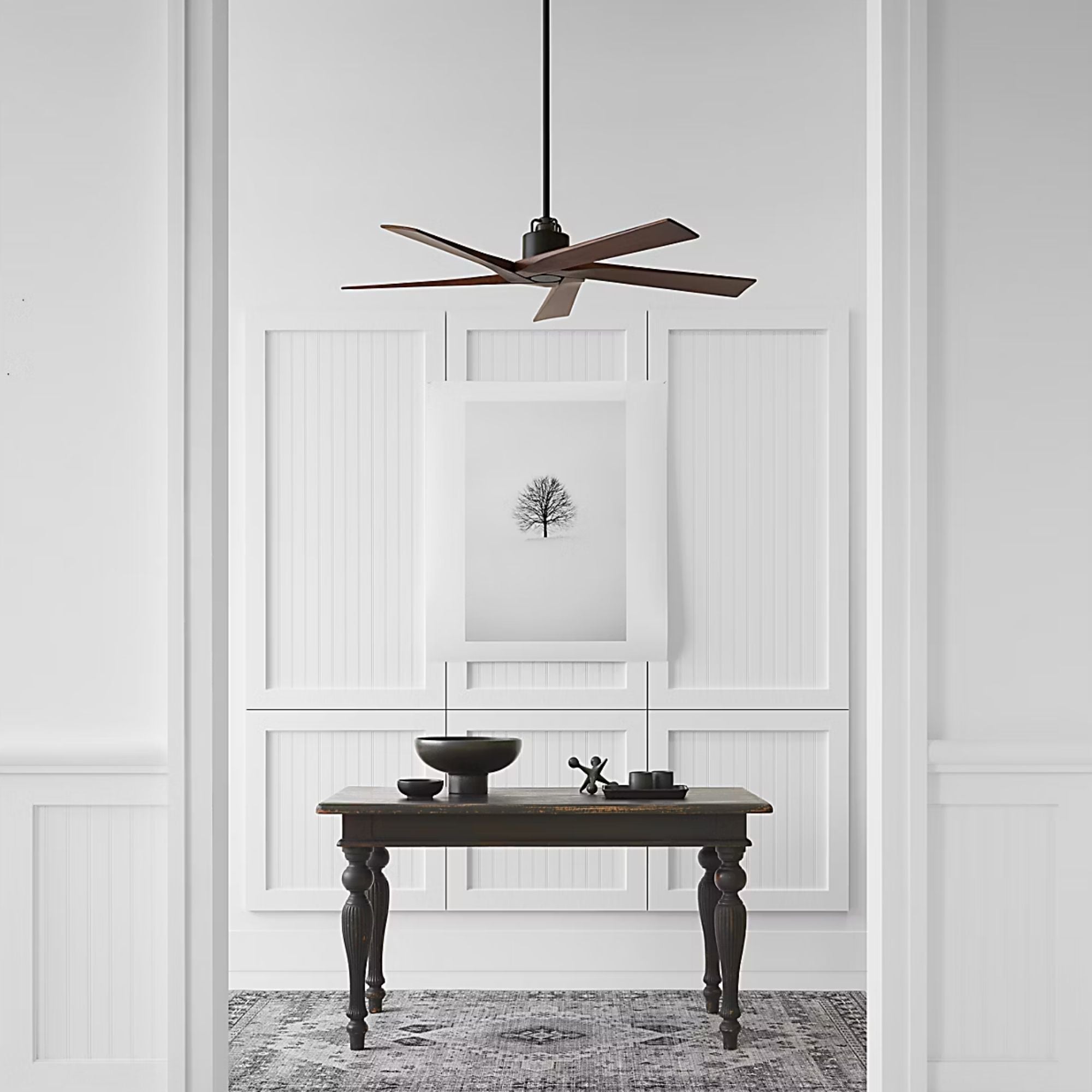 Aspen 56" Aged Pewter Ceiling Fan with Remote