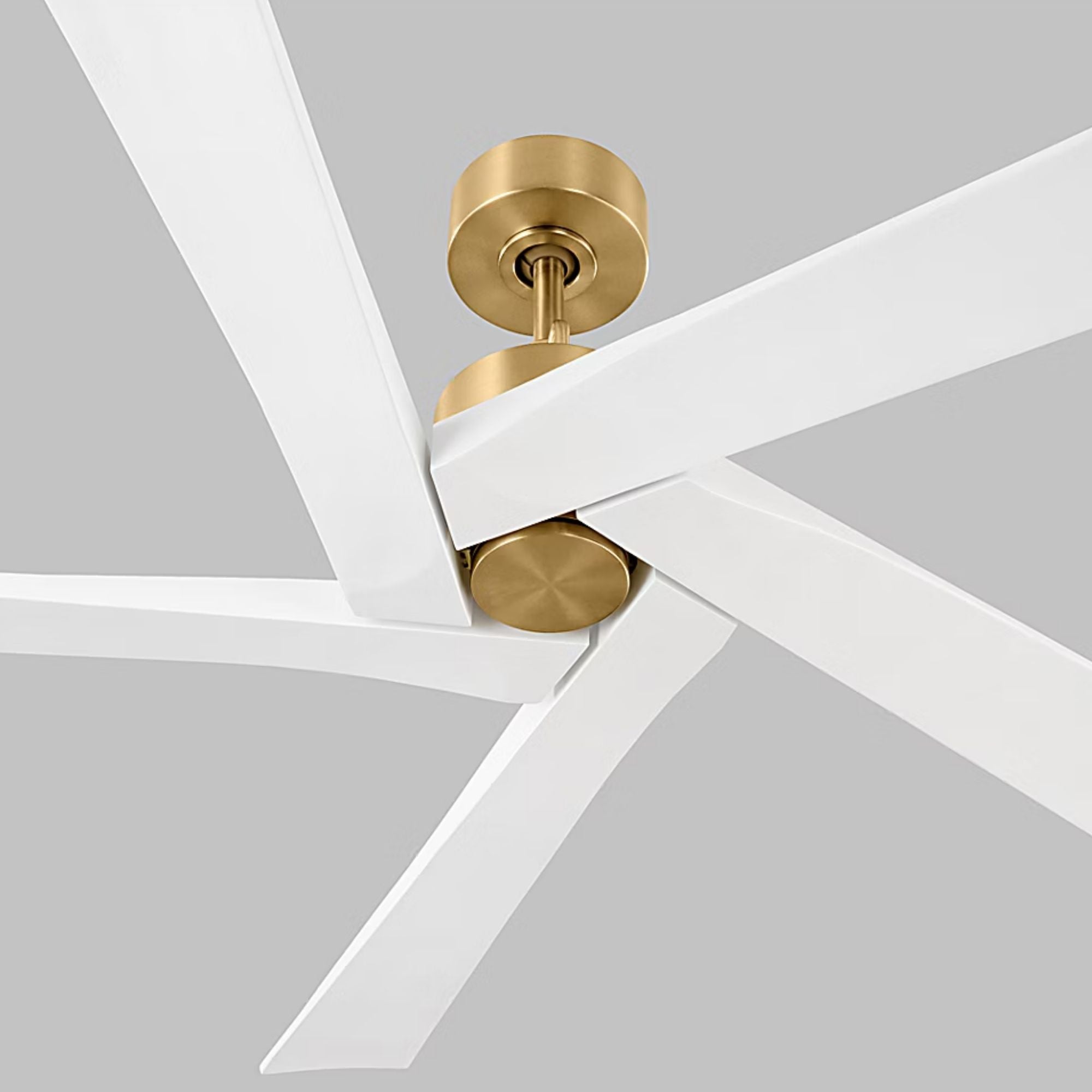 Aspen 56" Burnished Brass & White Ceiling Fan with Remote