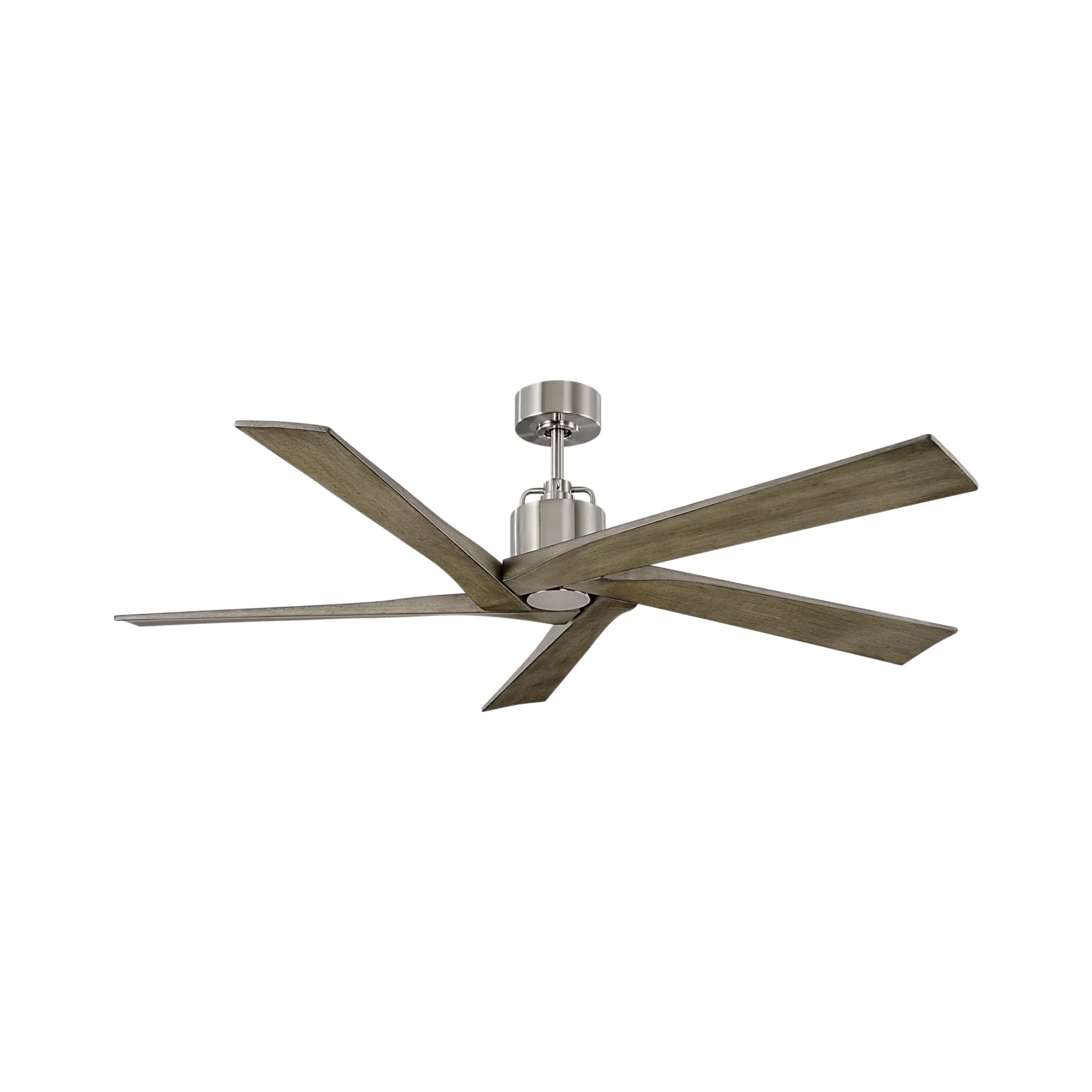 Aspen 56" Brushed Steel Ceiling Fan with Remote
