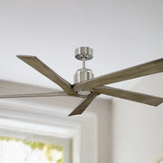 Aspen 56" Brushed Steel Ceiling Fan with Remote