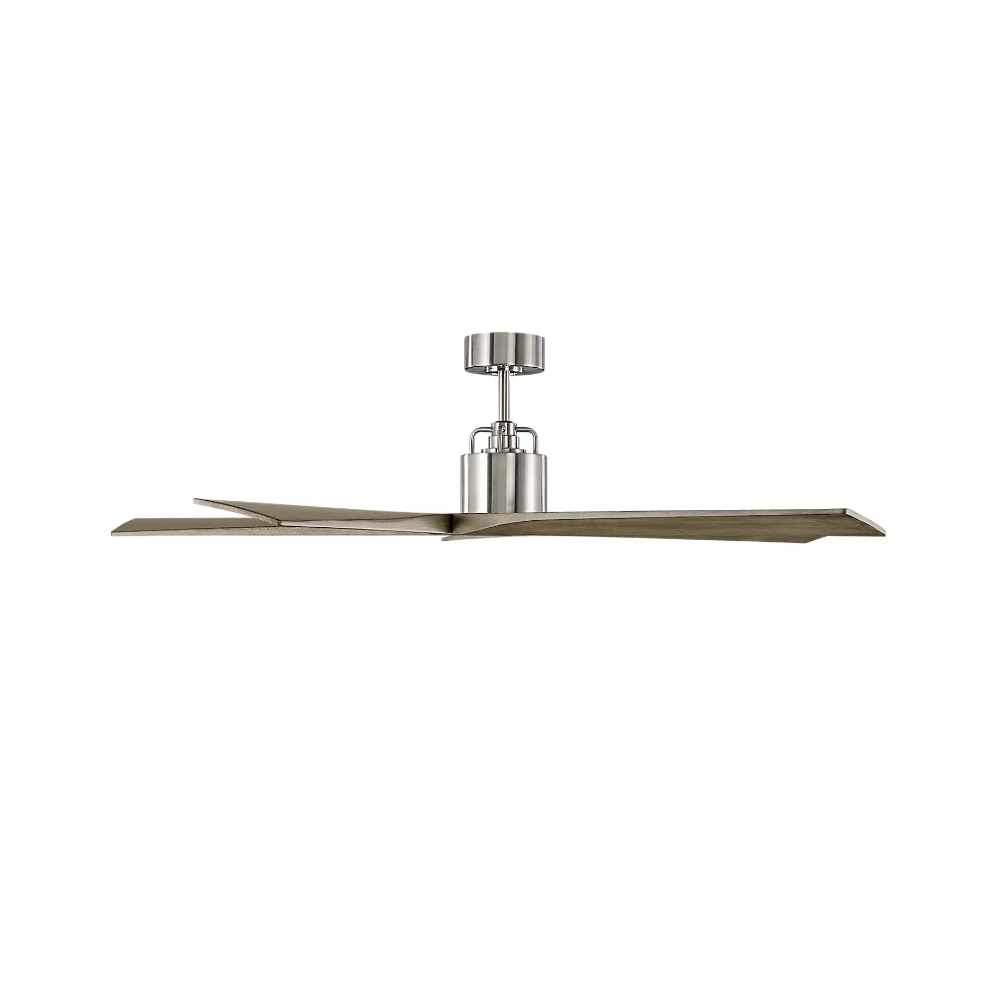Aspen 56" Brushed Steel Ceiling Fan with Remote