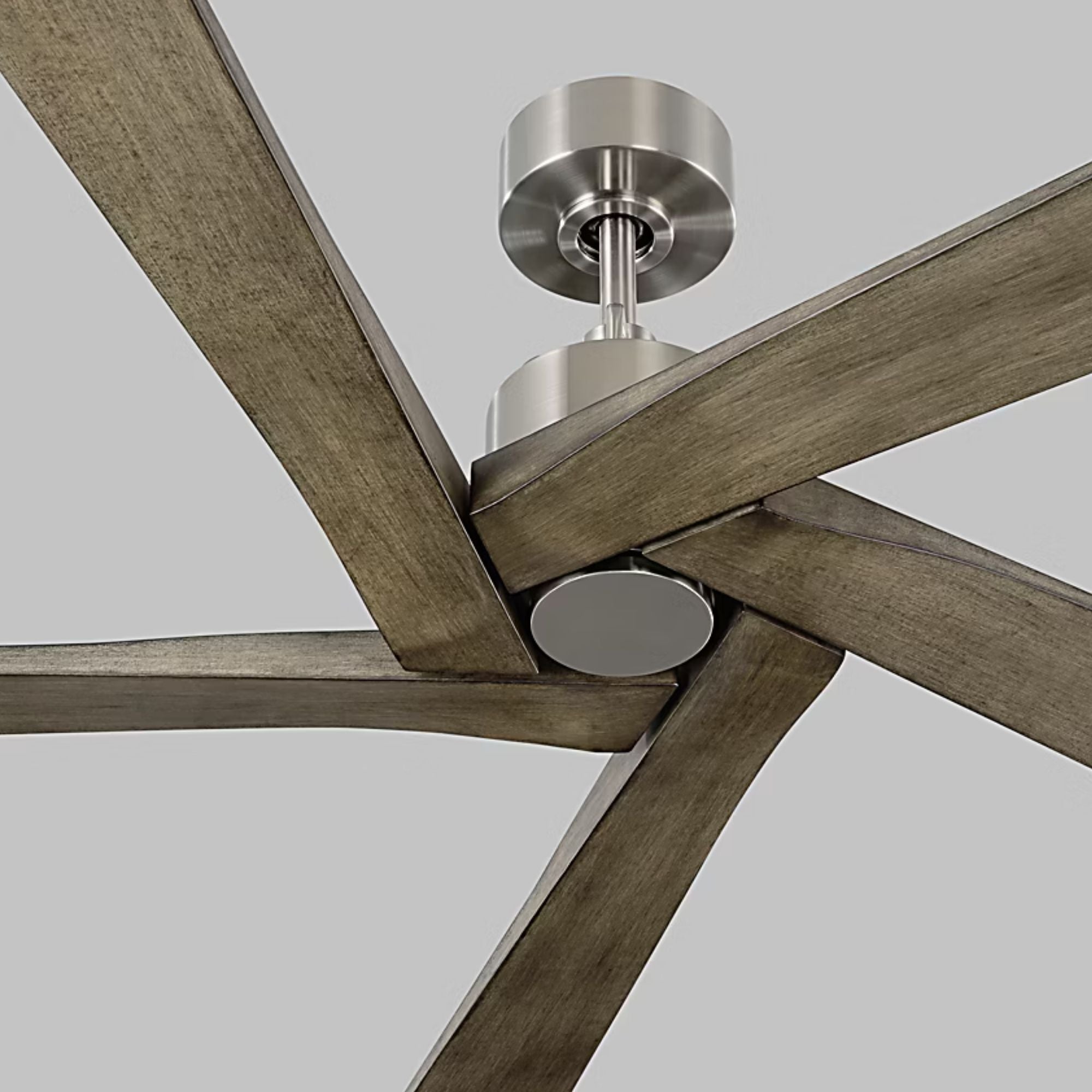 Aspen 56" Brushed Steel Ceiling Fan with Remote