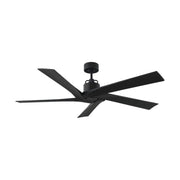 Aspen 56" Midnight Black Ceiling Fan with Remote