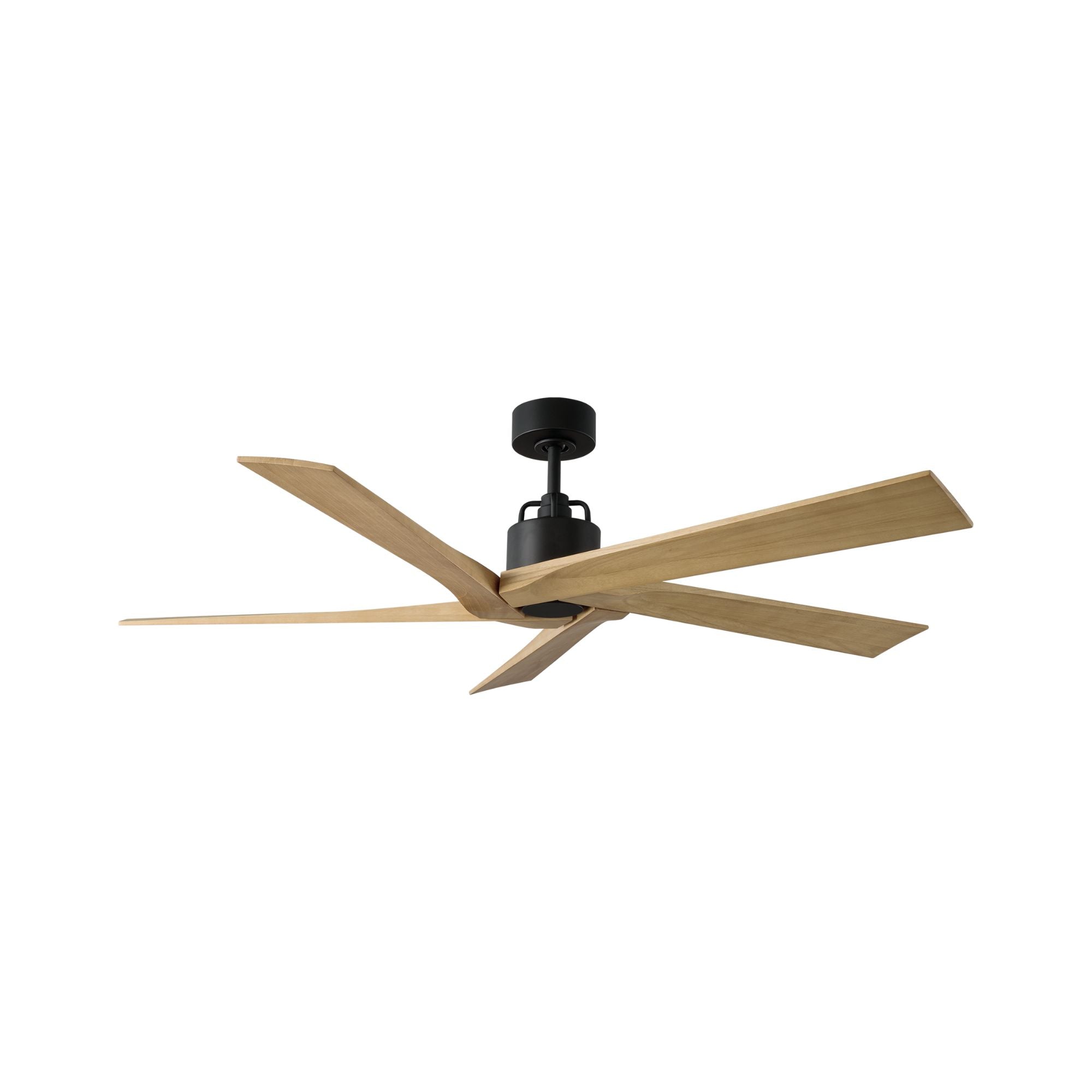 Aspen 56" Midnight Black & Natural Honey Ceiling Fan with Remote